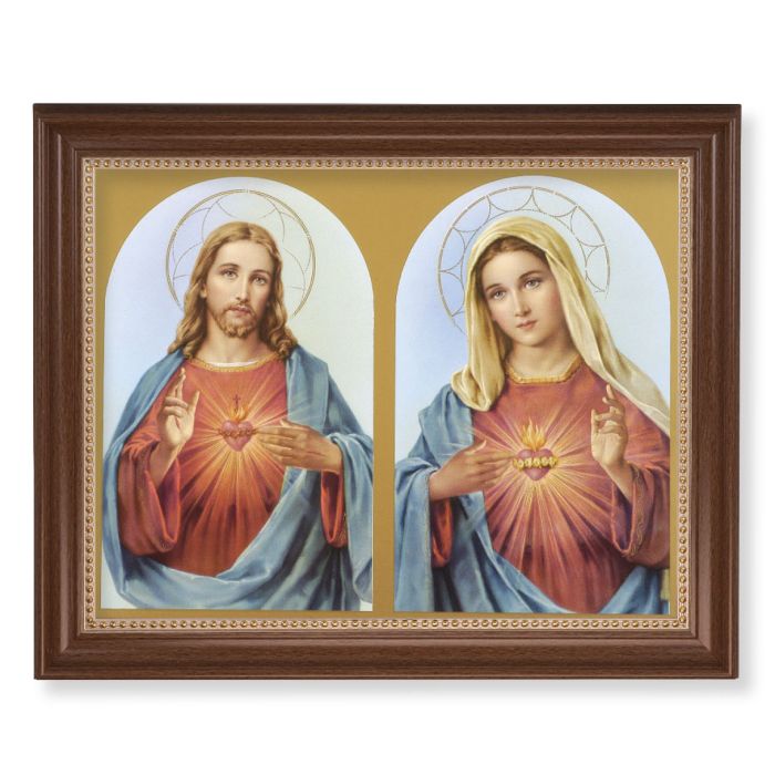 Marco de nogal 11x14 los Sagrados Corazones