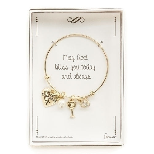 PULSERA 1ª COMUNIÓN ORO; AJUSTABLE; CARDADA