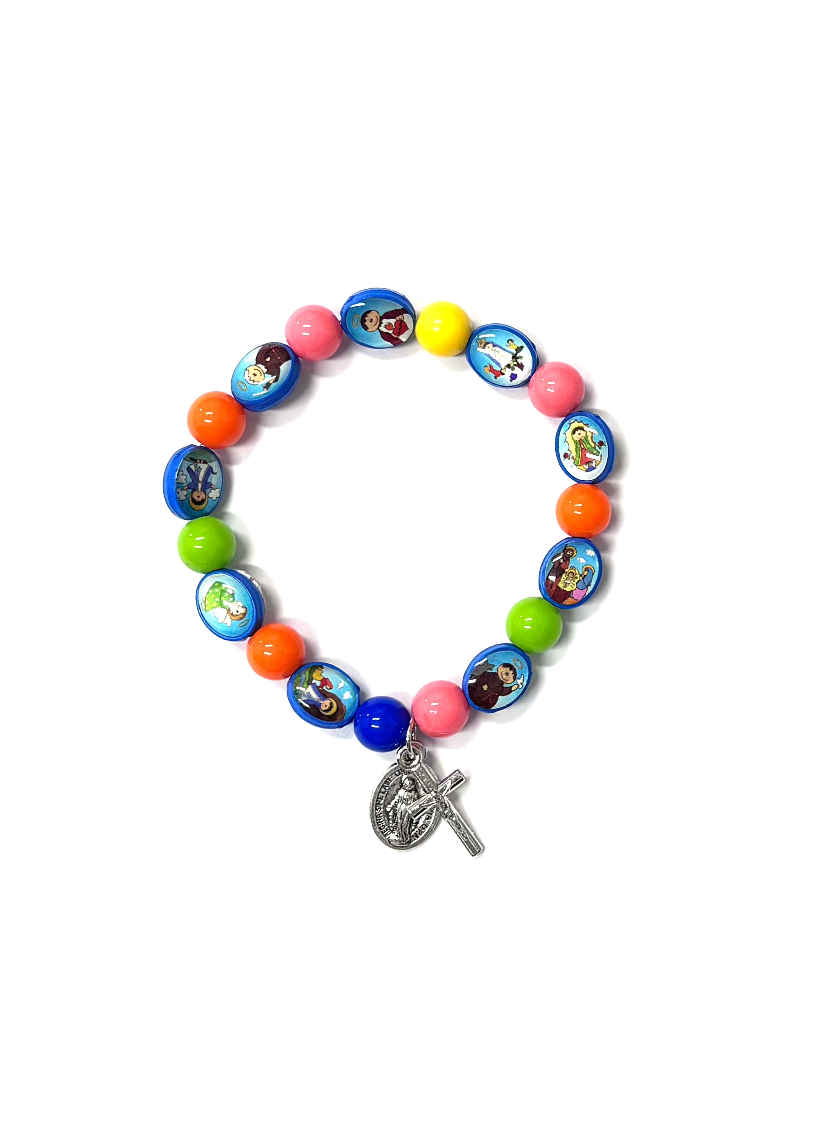 Pulsera infantil Virgen María, Sagrada Familia y Santos