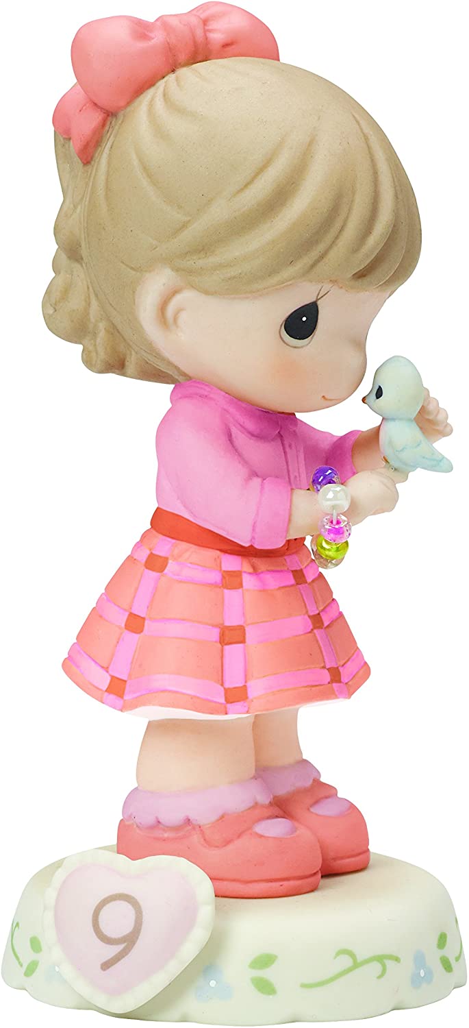 Precious Moments, Creciendo en gracia, 9 años, Figura de porcelana Bisque,