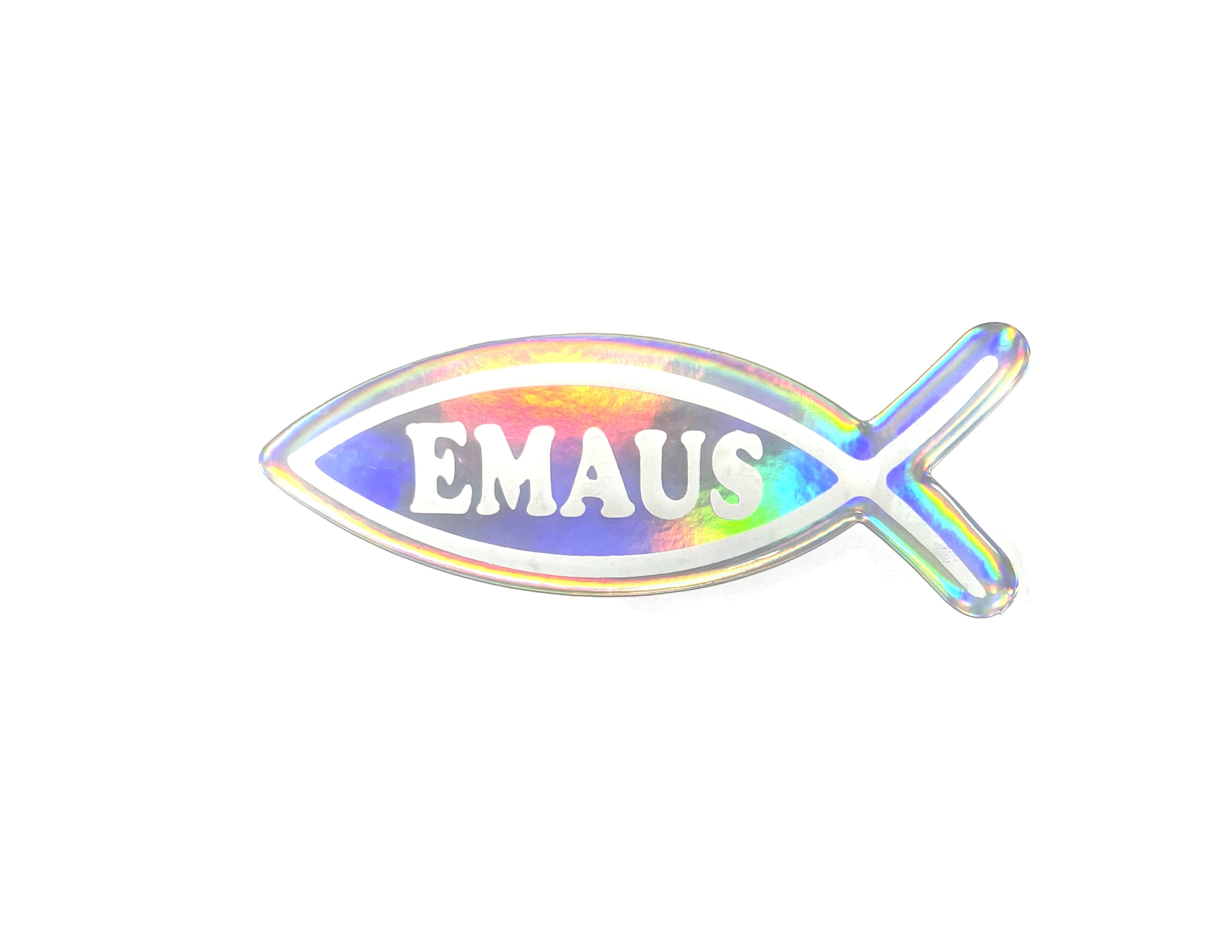 Pegatina emblema pez Emaus para coche