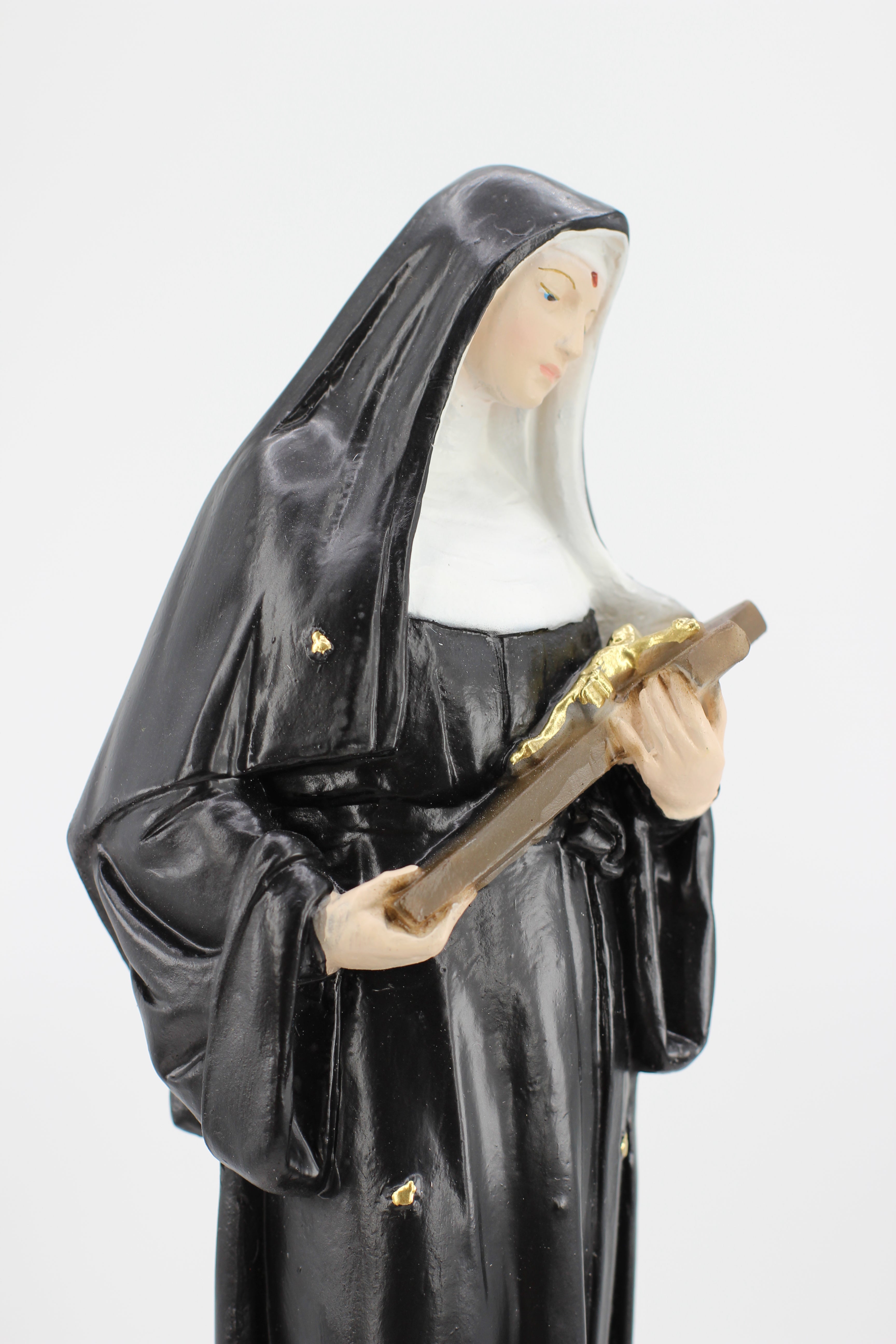 Estatua de Santa Rita de Casia de The Faith Gift Shop - Pintada a mano en Italia - Nuestra colección de Toscana - Estatua de Santa Rita