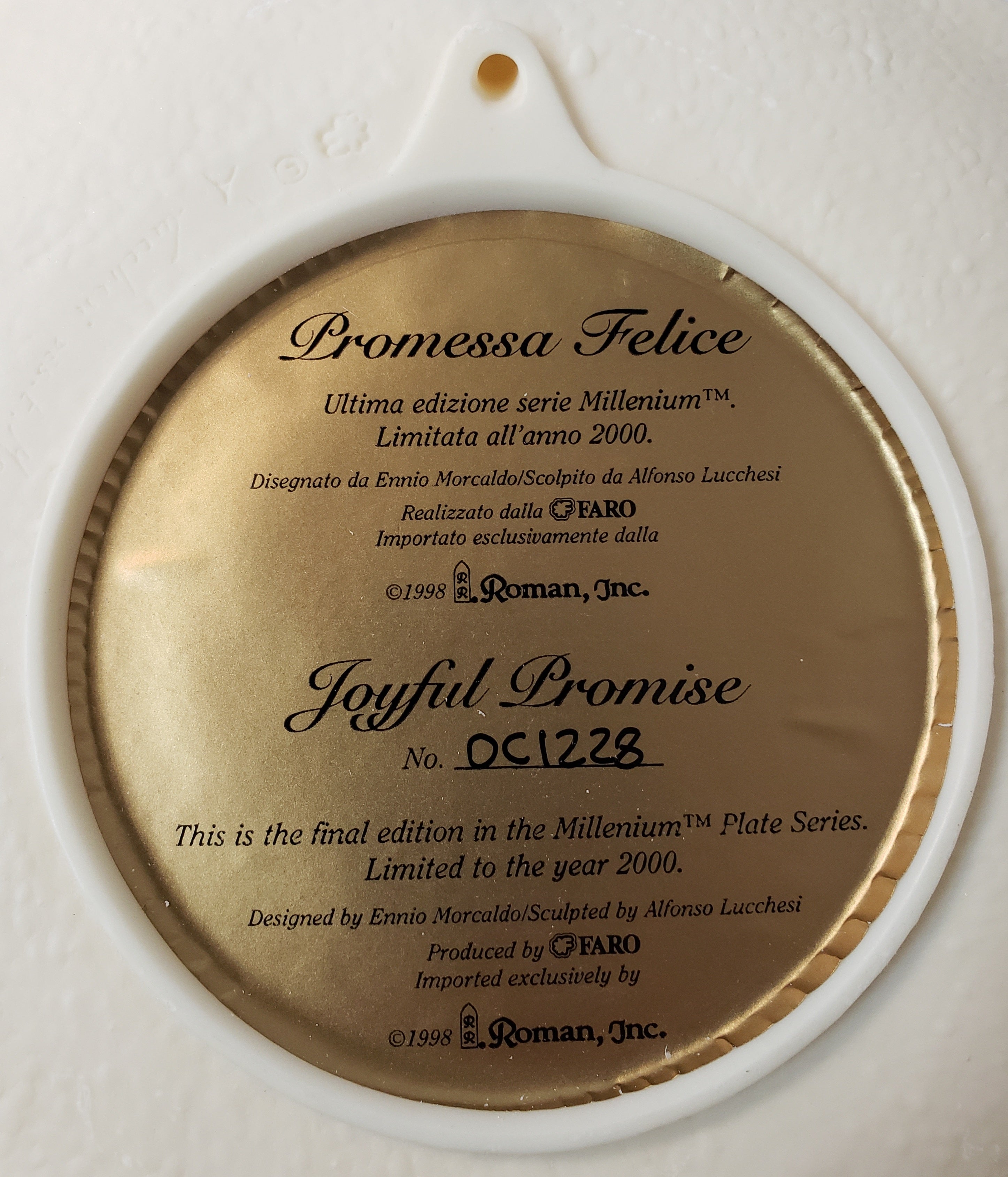 Vintage Faro Plate Made In Italy