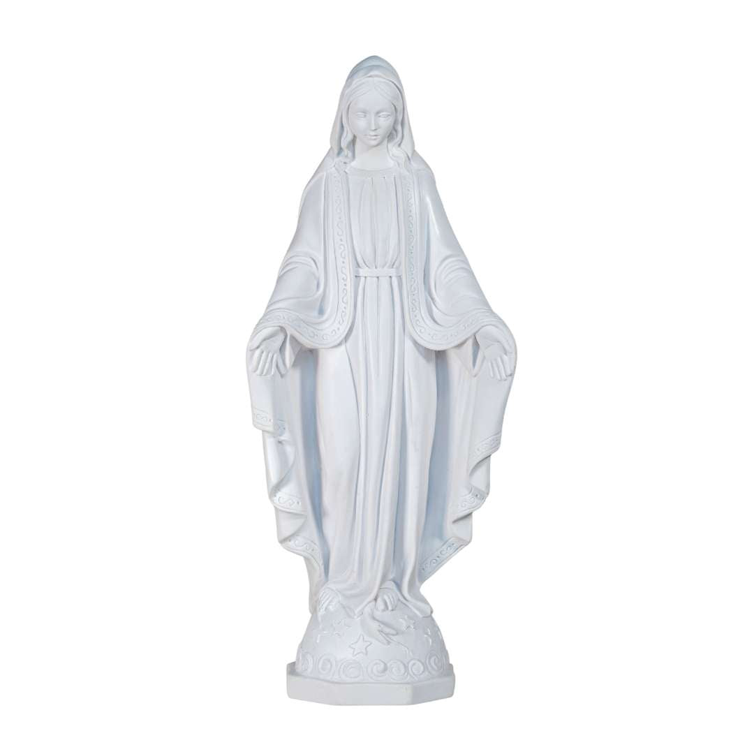 The Faith Gift Shop Our Lady of Grace - Miraculous Mary All White- Made in Italy - Our Tuscany Collection - Virgen La Milagrosa Blanca