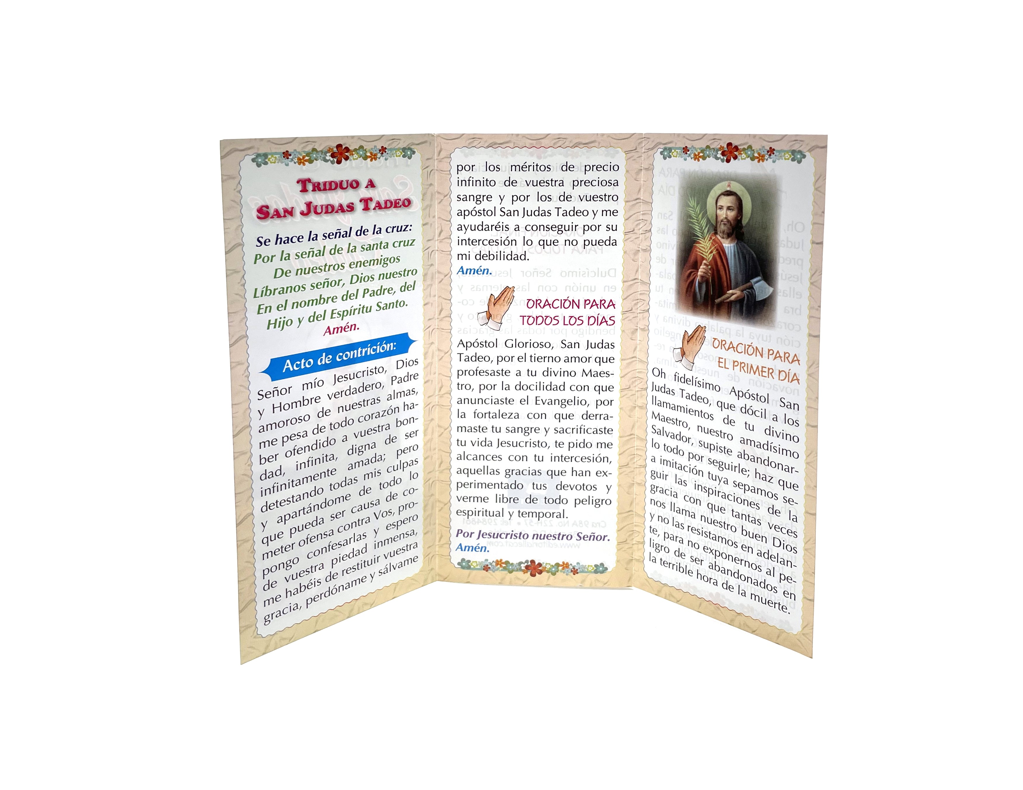 Triduo Plegable a San Judas Tadeo