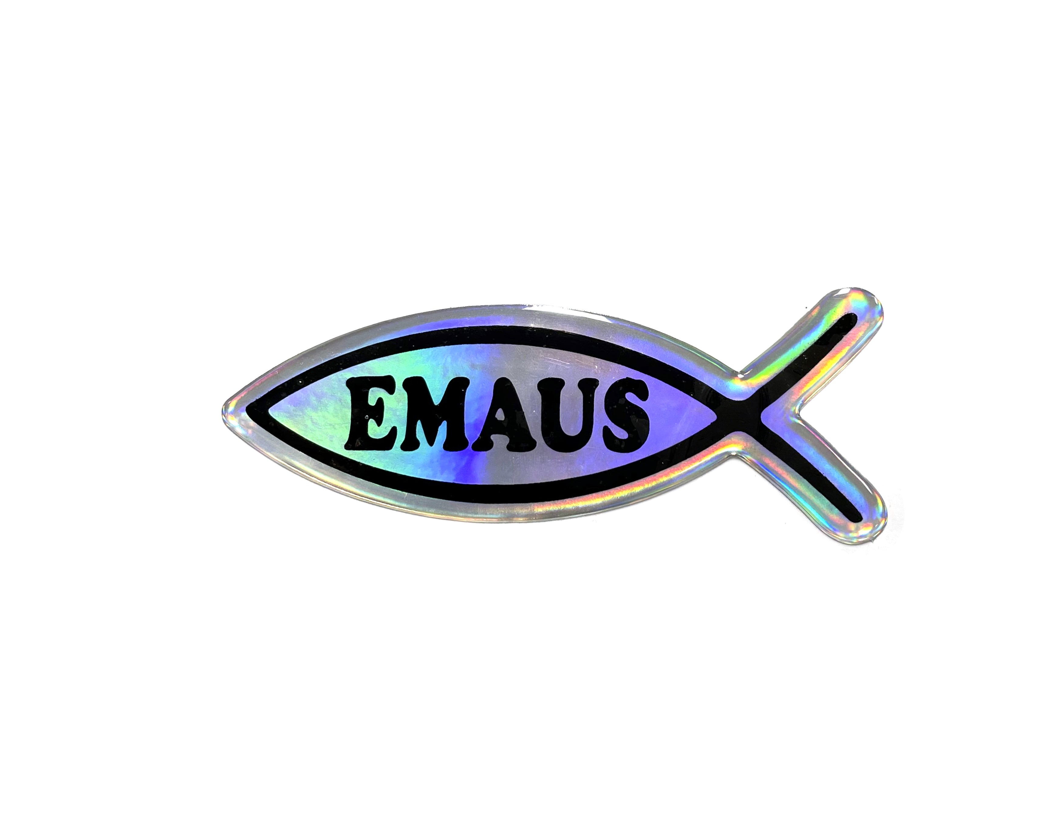 Pegatina emblema pez Emaus para coche