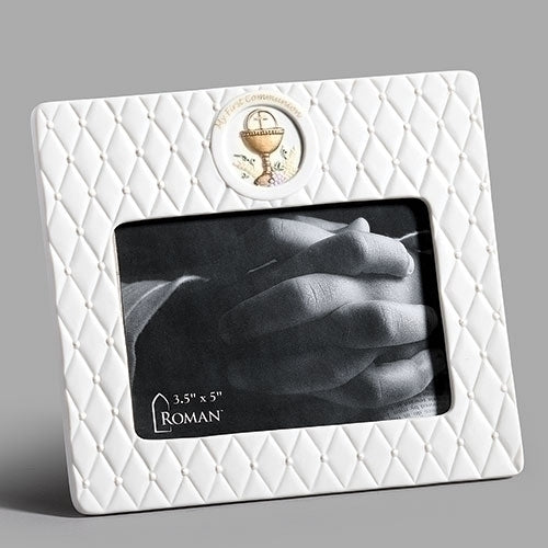 6"H COMMUNION FRAME 3.5X5 QUILTED