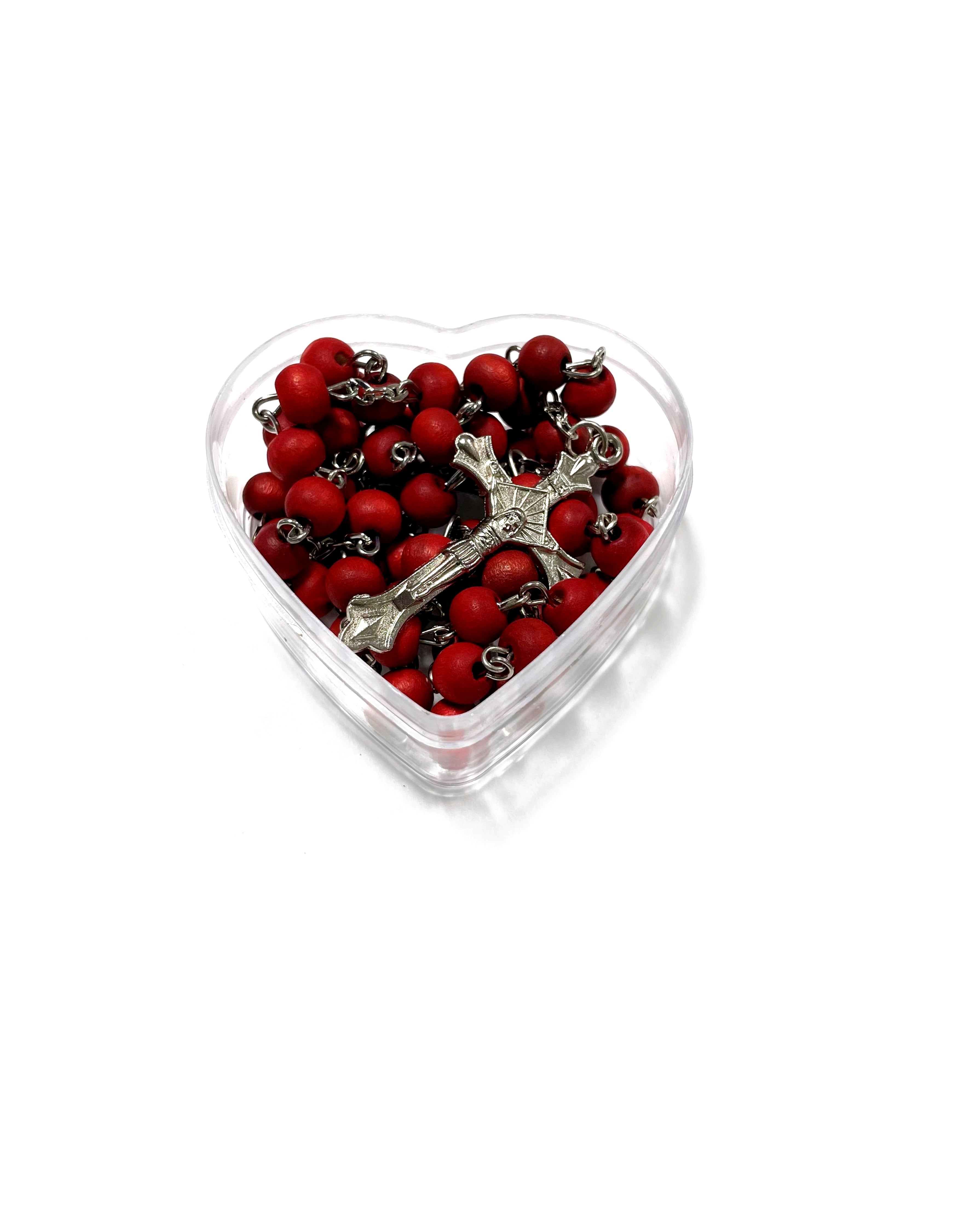 Wooden rosary with the scent of roses