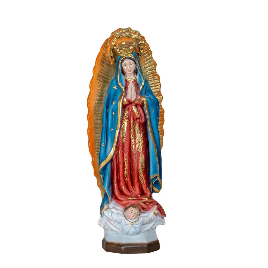 The Faith Gift Shop Our Lady of Guadalupe statue- Hand Painted in Italy - Our Tuscany Collection - Estatua de La Virgen de Guadalupe