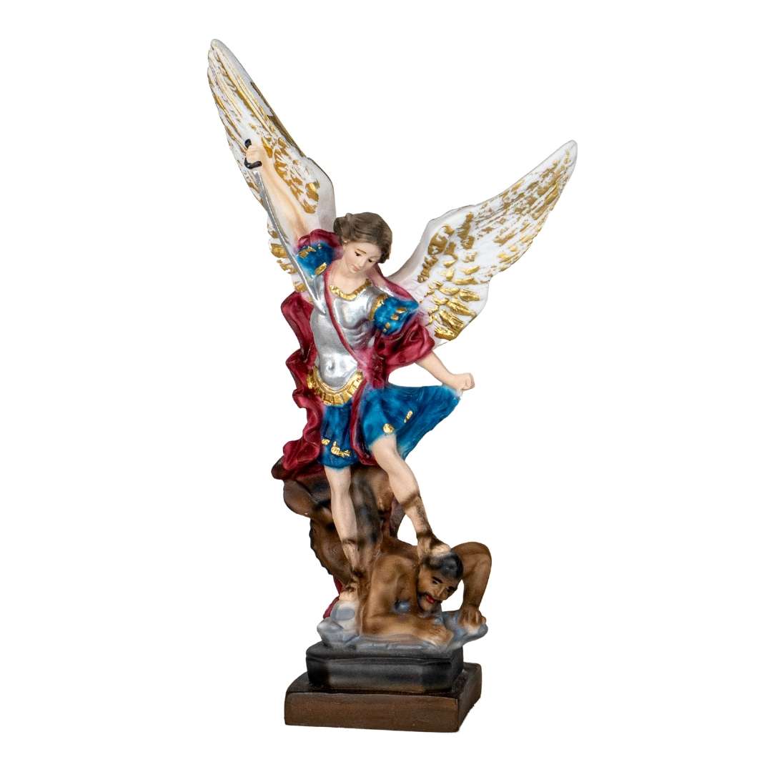 The Faith Gift Shop Saint Michael The Archangel statue - Hand Painted in Italy - Our Tuscany Collection - Estatua de San Miguel Arcangel