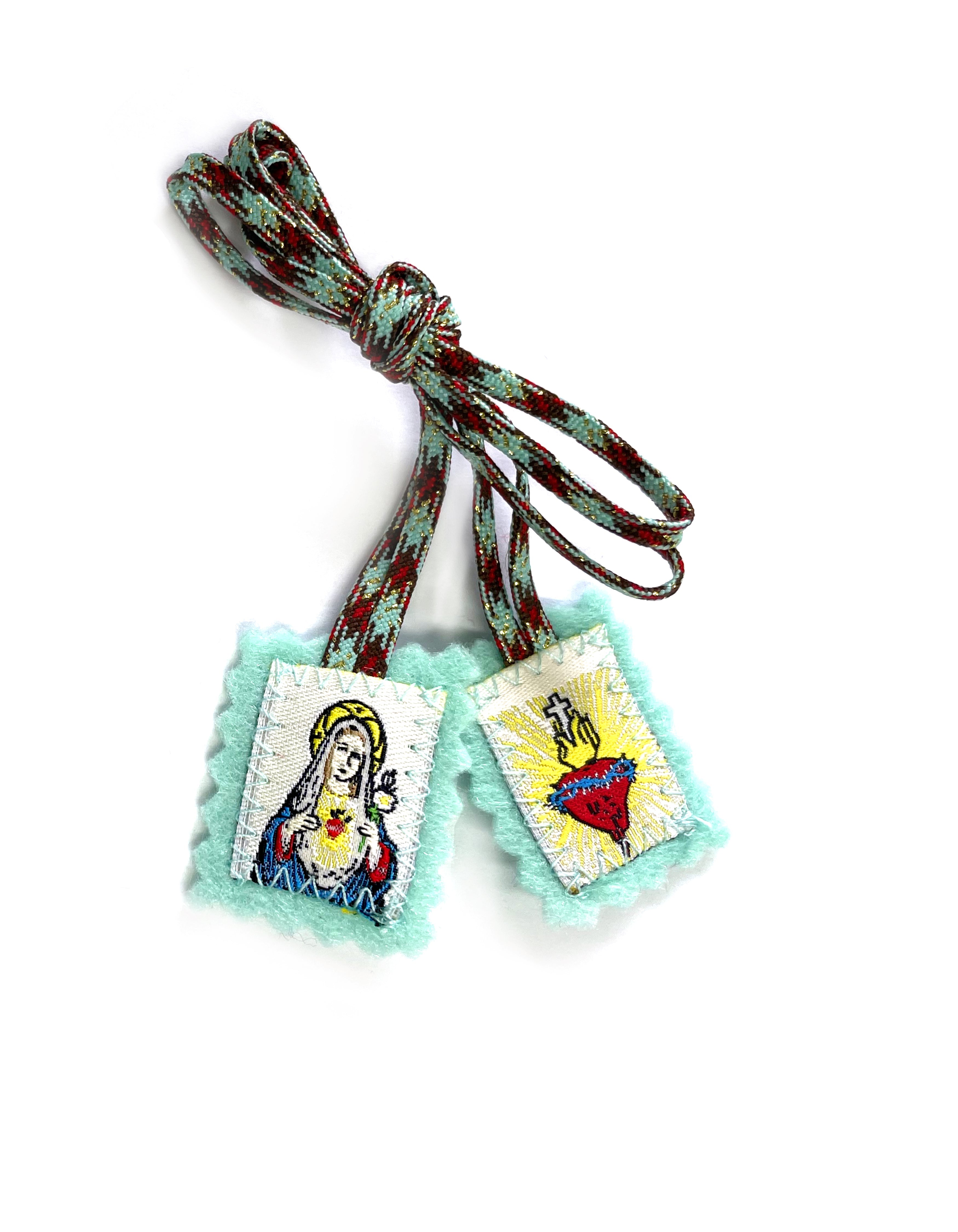 Scapular of Immaculate Heart of Mary and the Sacred Heart. Escapulario del Inmaculado Corazón de María y del Sagrado Corazón