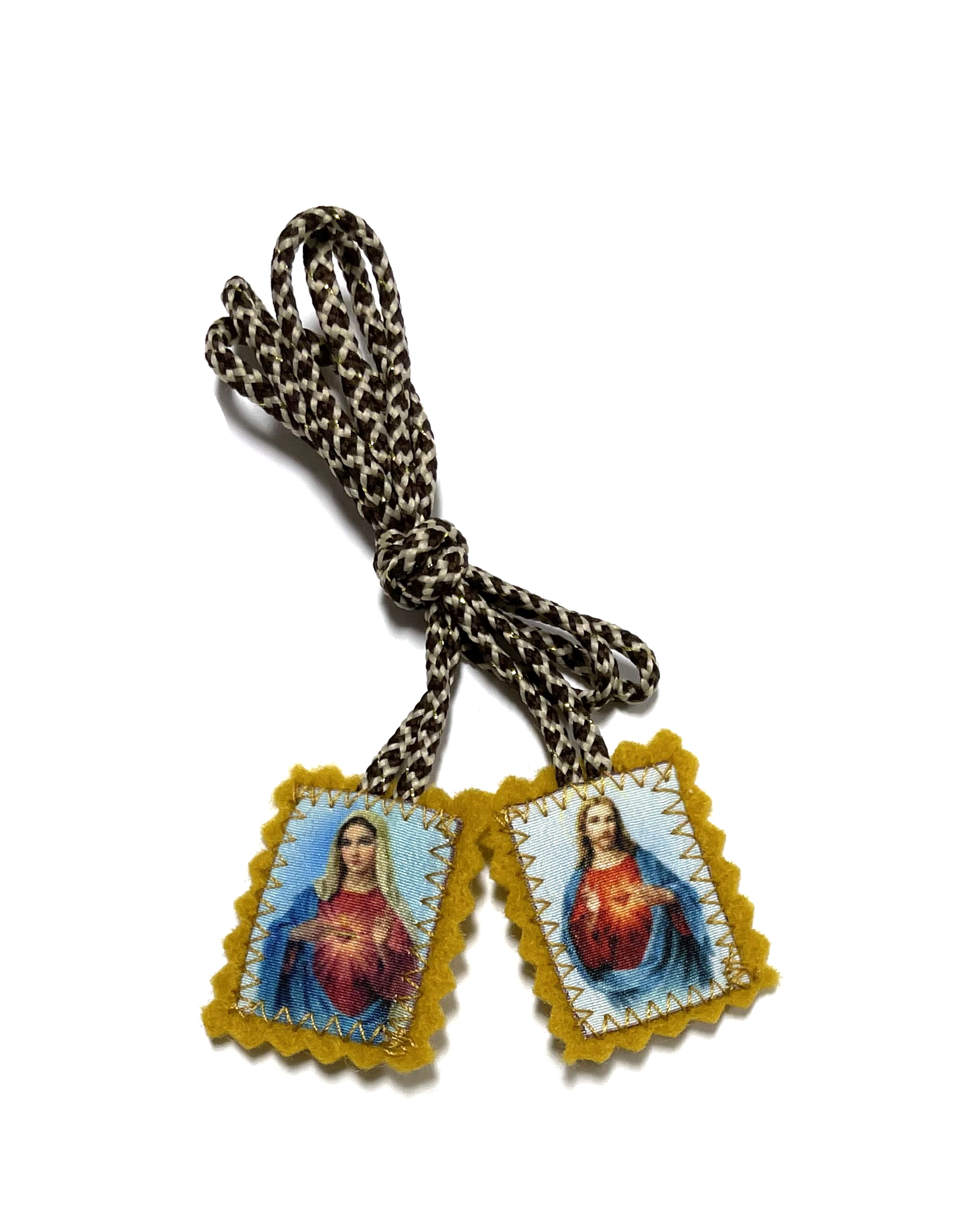Scapular of the Sacred Heart of Jesus and Mary. Escapulario del Sagrado Corazón de Jesús y María