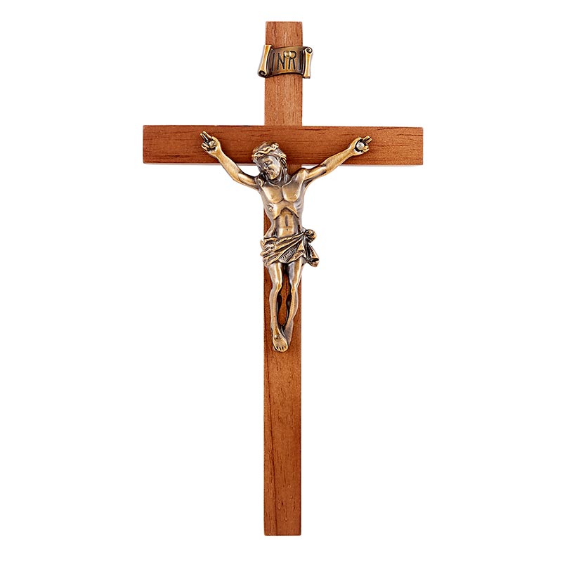 Crucifijo de 8" - Oro antiguo