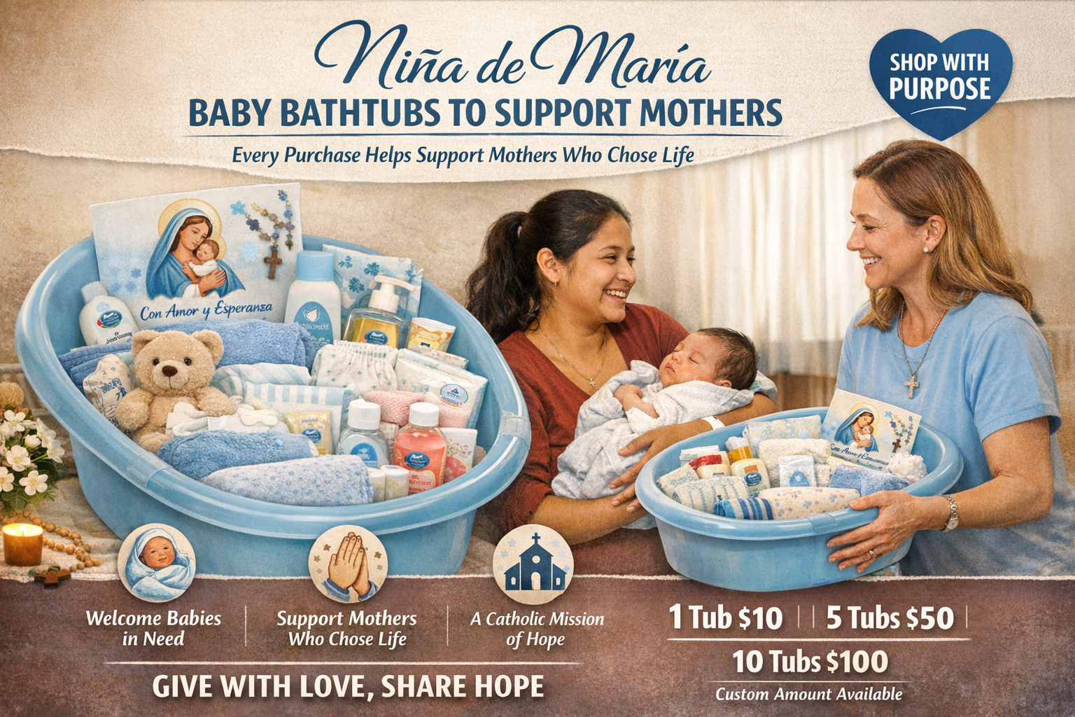 Apoya la Vida – Bañeras Solidarias Niña de María