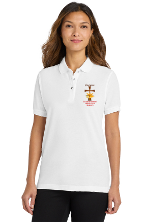 White Ladies Poloshirt for Emmaus - Servers - Retreat Polo – with Embroidered Logo (Special Group Discount Available)