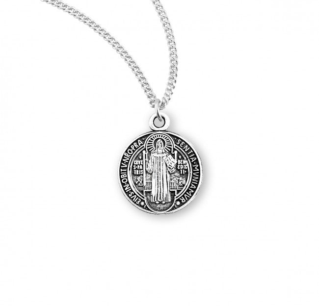 Medalla redonda de plata de ley del Jubileo de San Benito