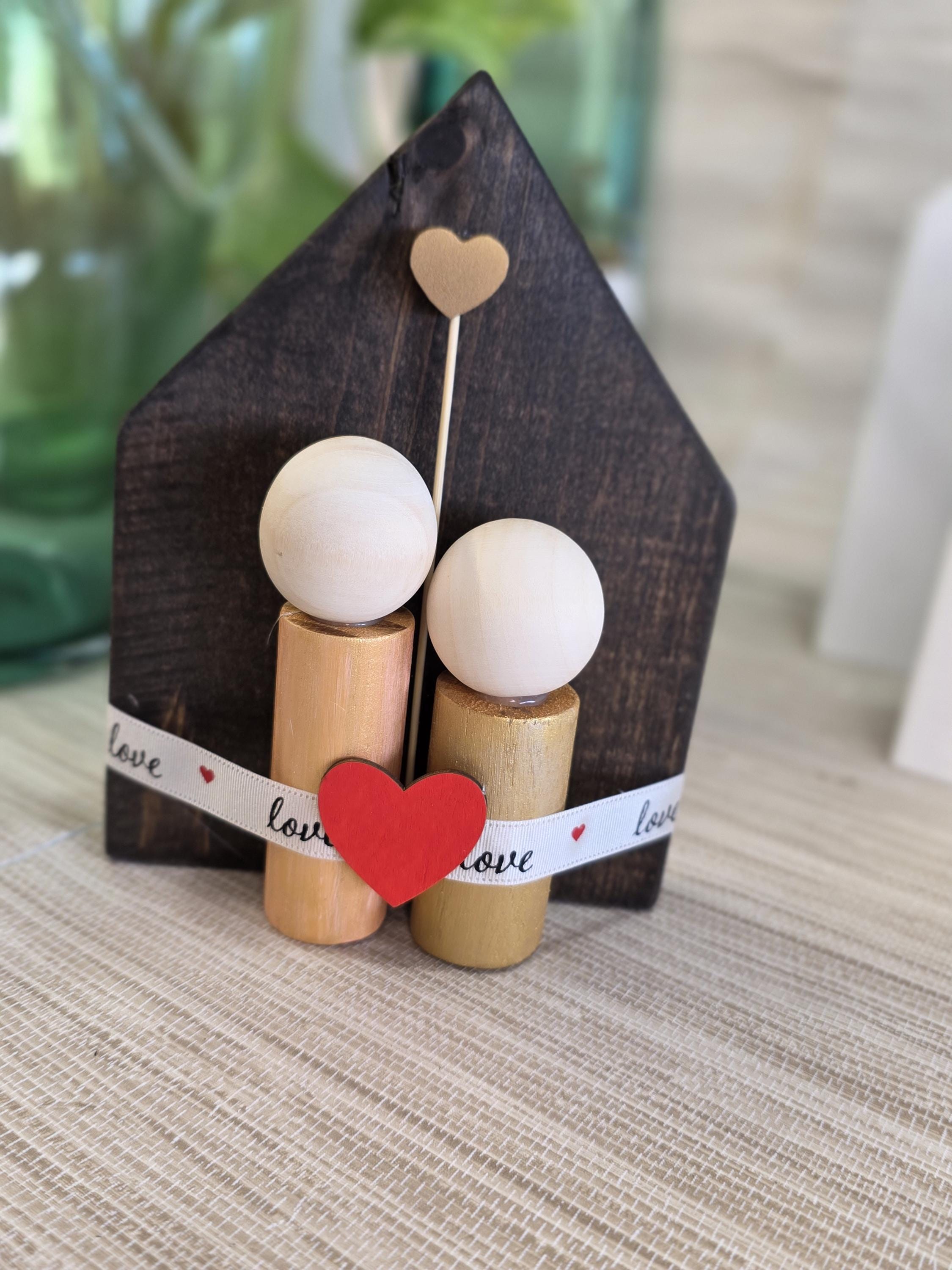Valentine's People Wooden Blocks - Couple Gold Ref . 001