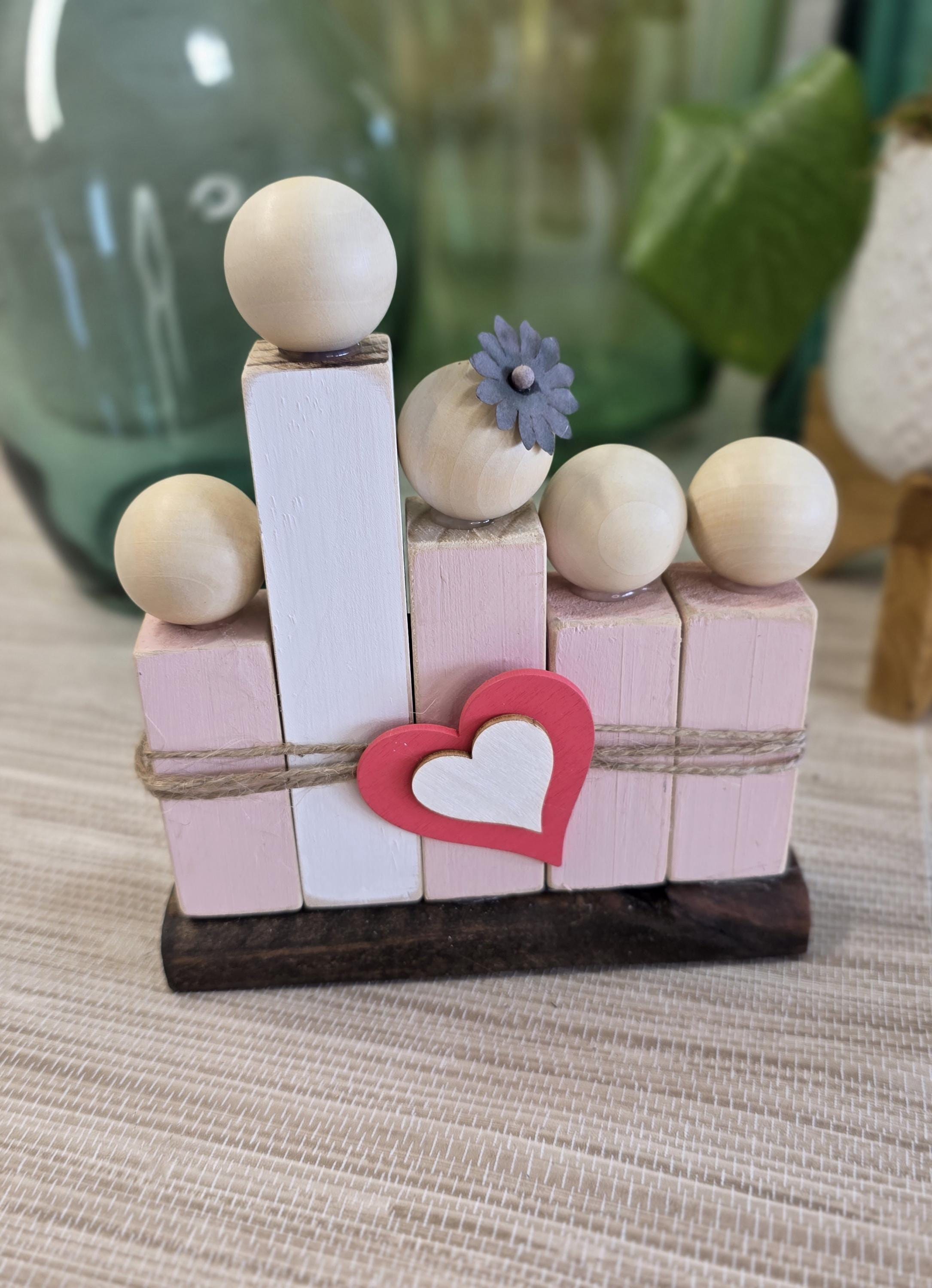 Family Wooden People Blocks - Family Love Set of 5 Ref. 003