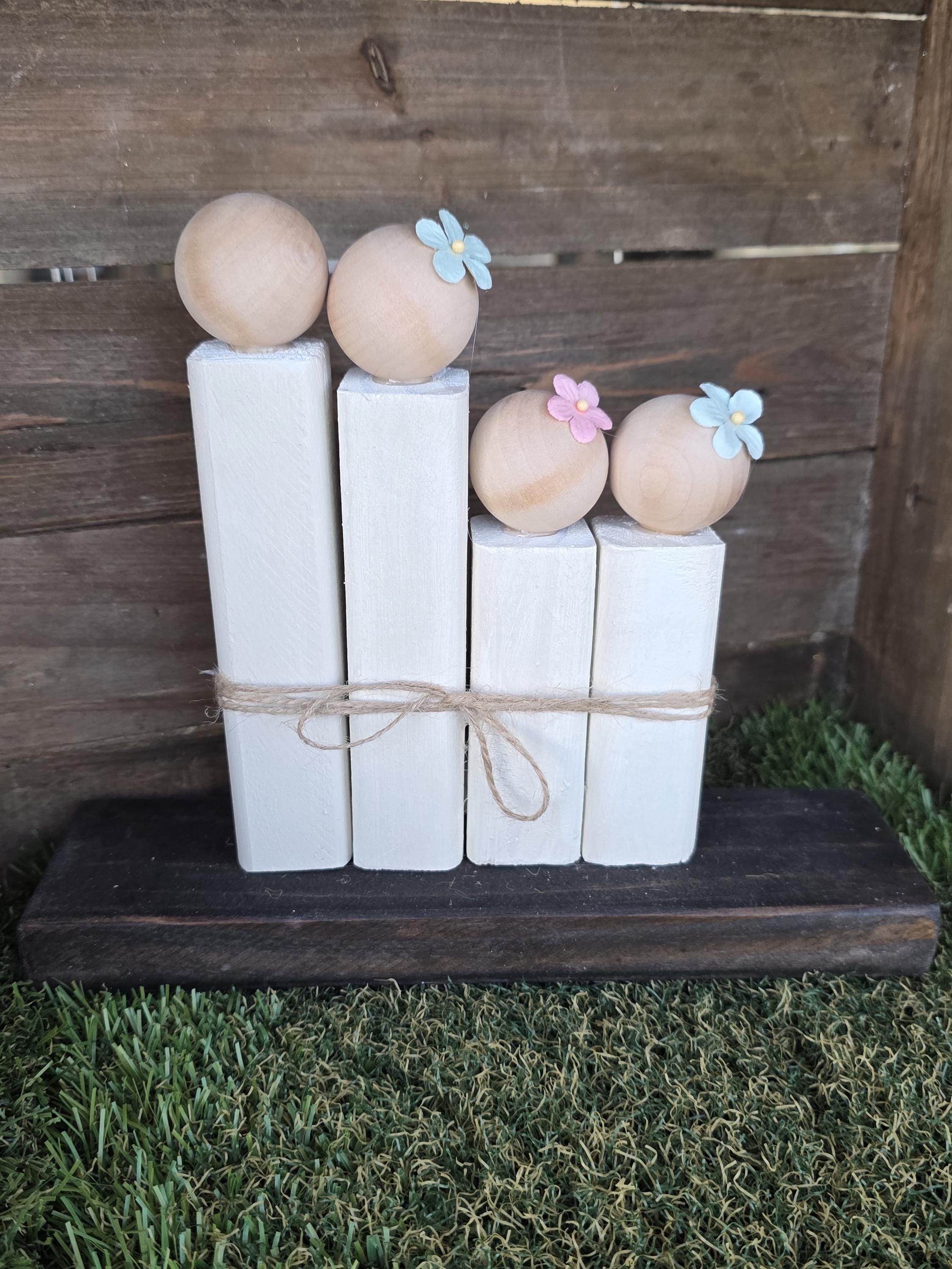 Family Wooden People Blocks - Family Set of 4 Ref. 009