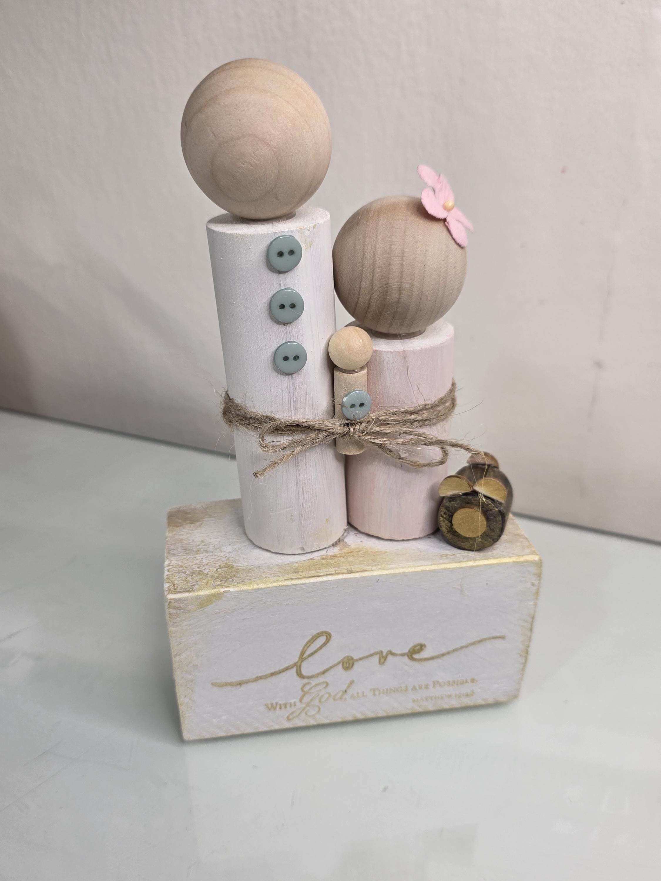 Family Wooden People Blocks - Family Ref. 010