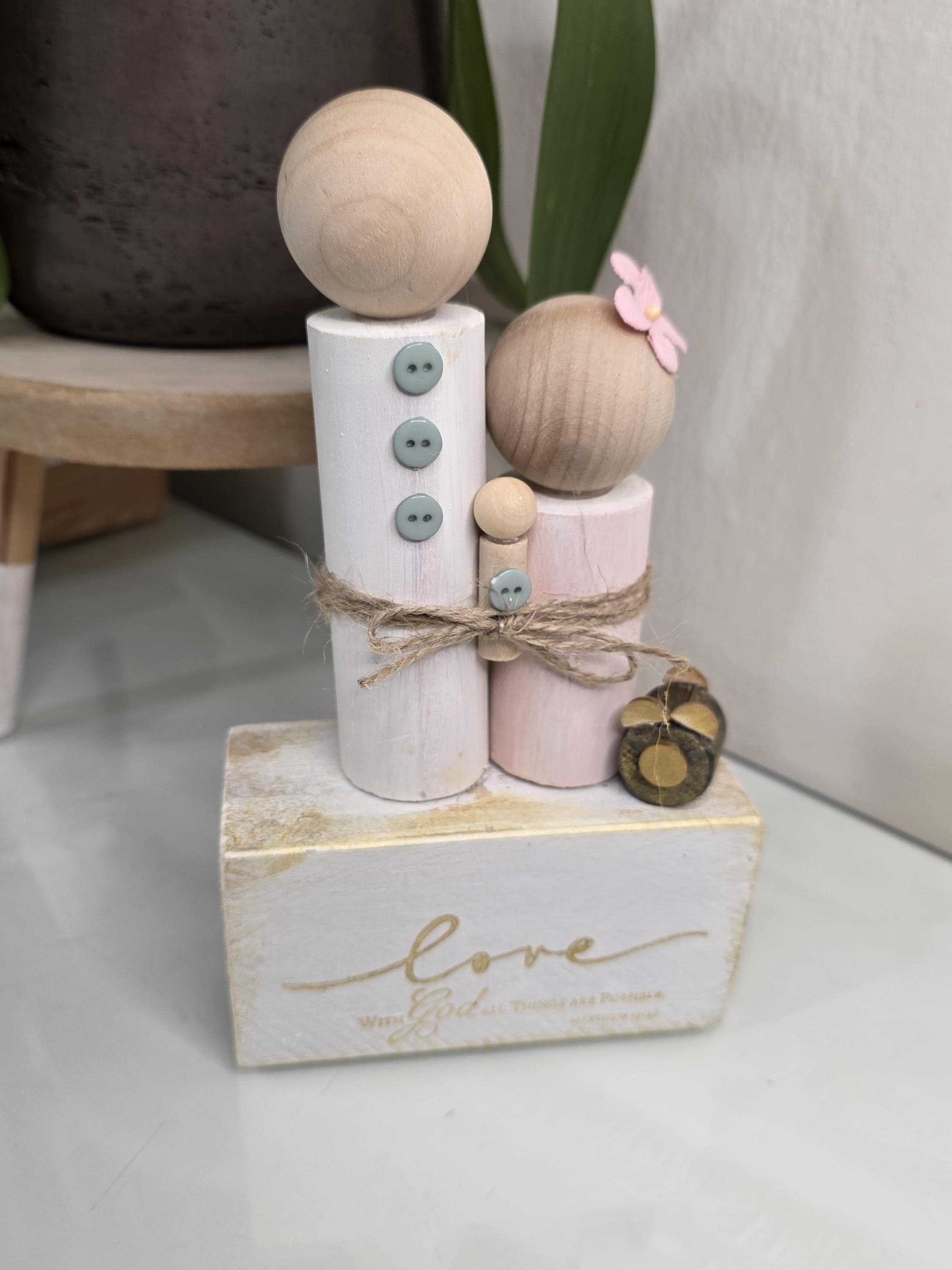 Family Wooden People Blocks - Family Ref. 010