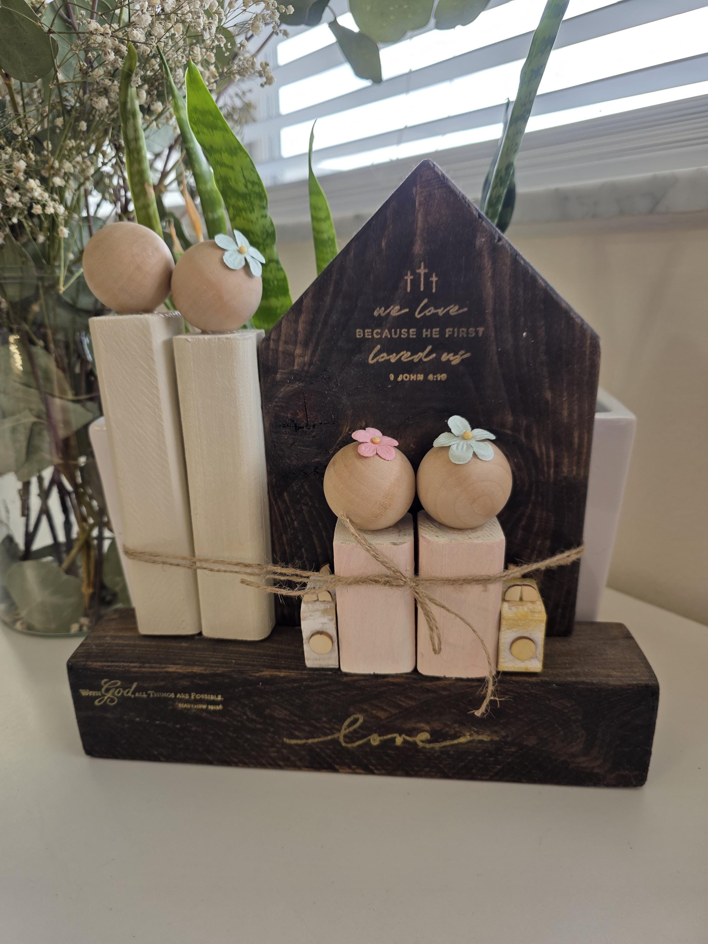 Family Wooden People Blocks - Family Set of 6 Ref. 011