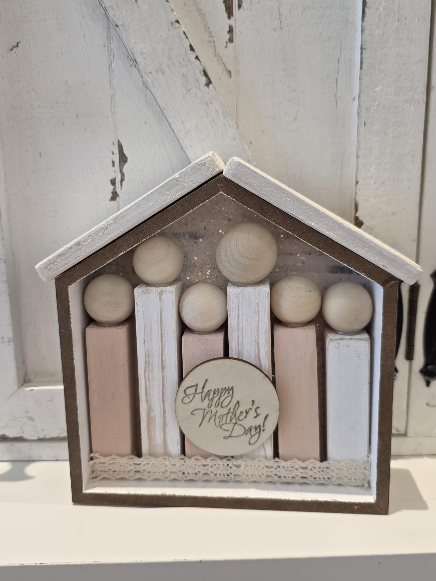 Happy Mother’s Day Family Wooden People Blocks . Ref. 013