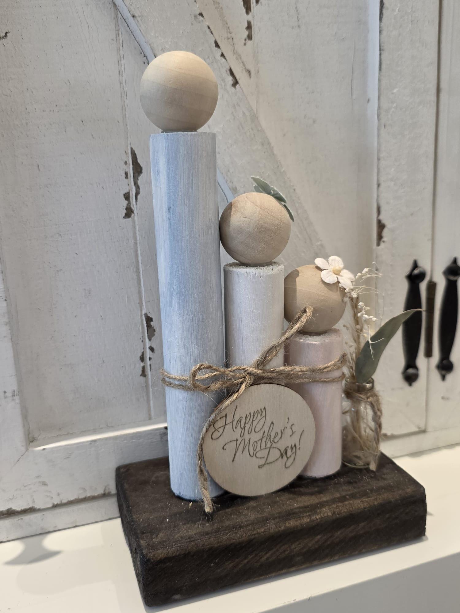 Happy Mother’s Day Family Wooden People Blocks Ref. 014