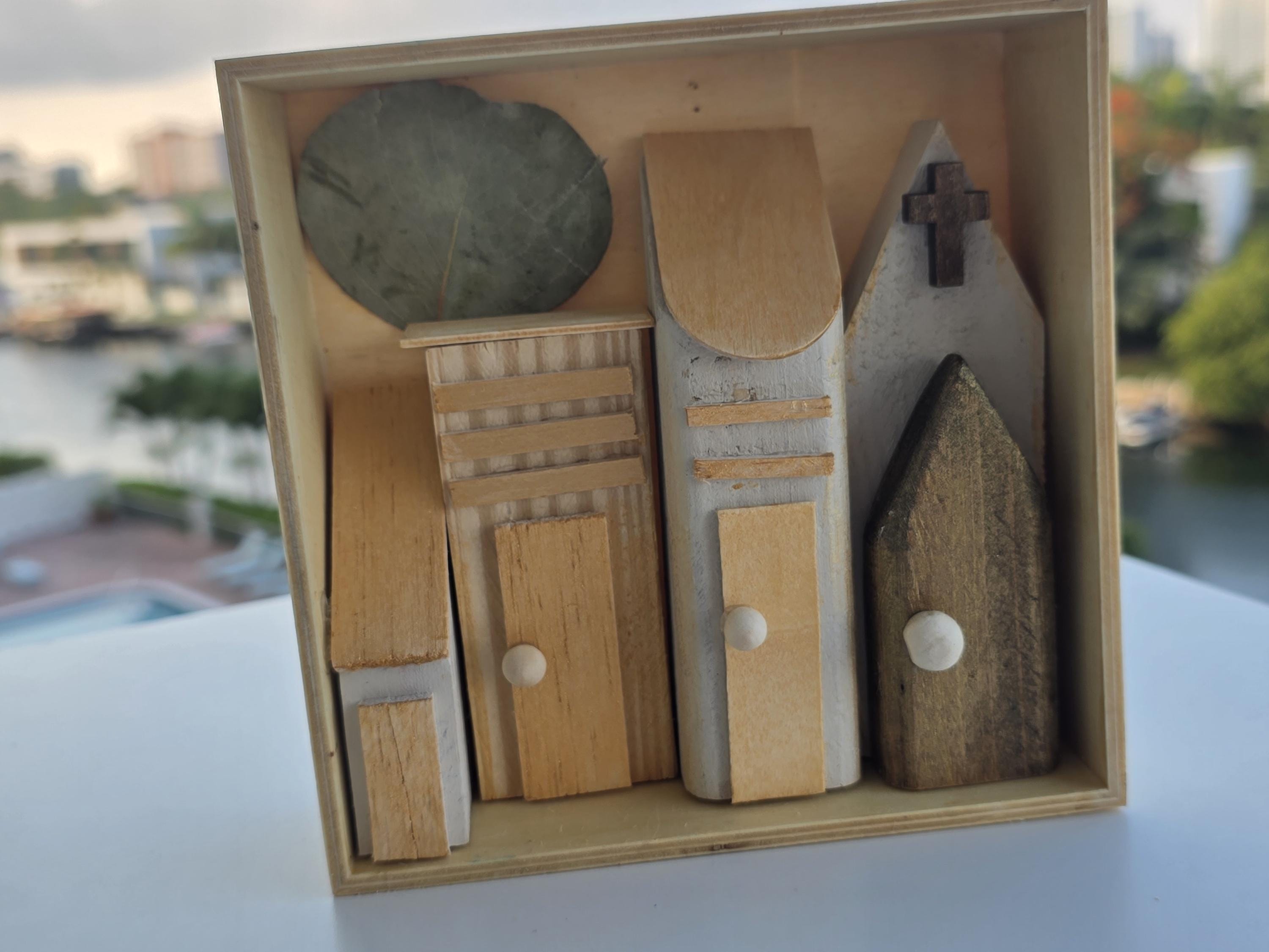 Framed Houses with a Church