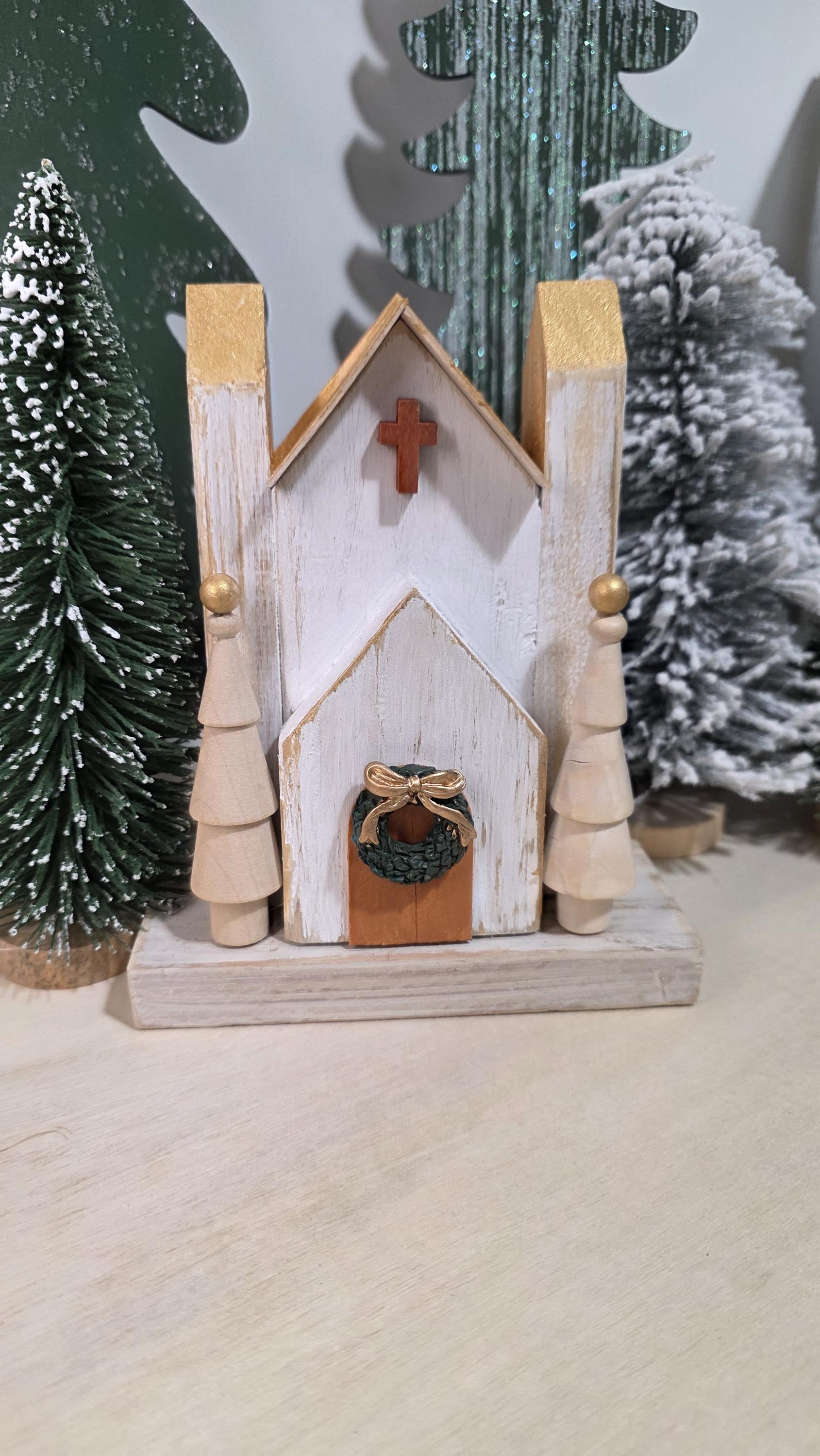 Christmas Church Church with hooks Ref. 010