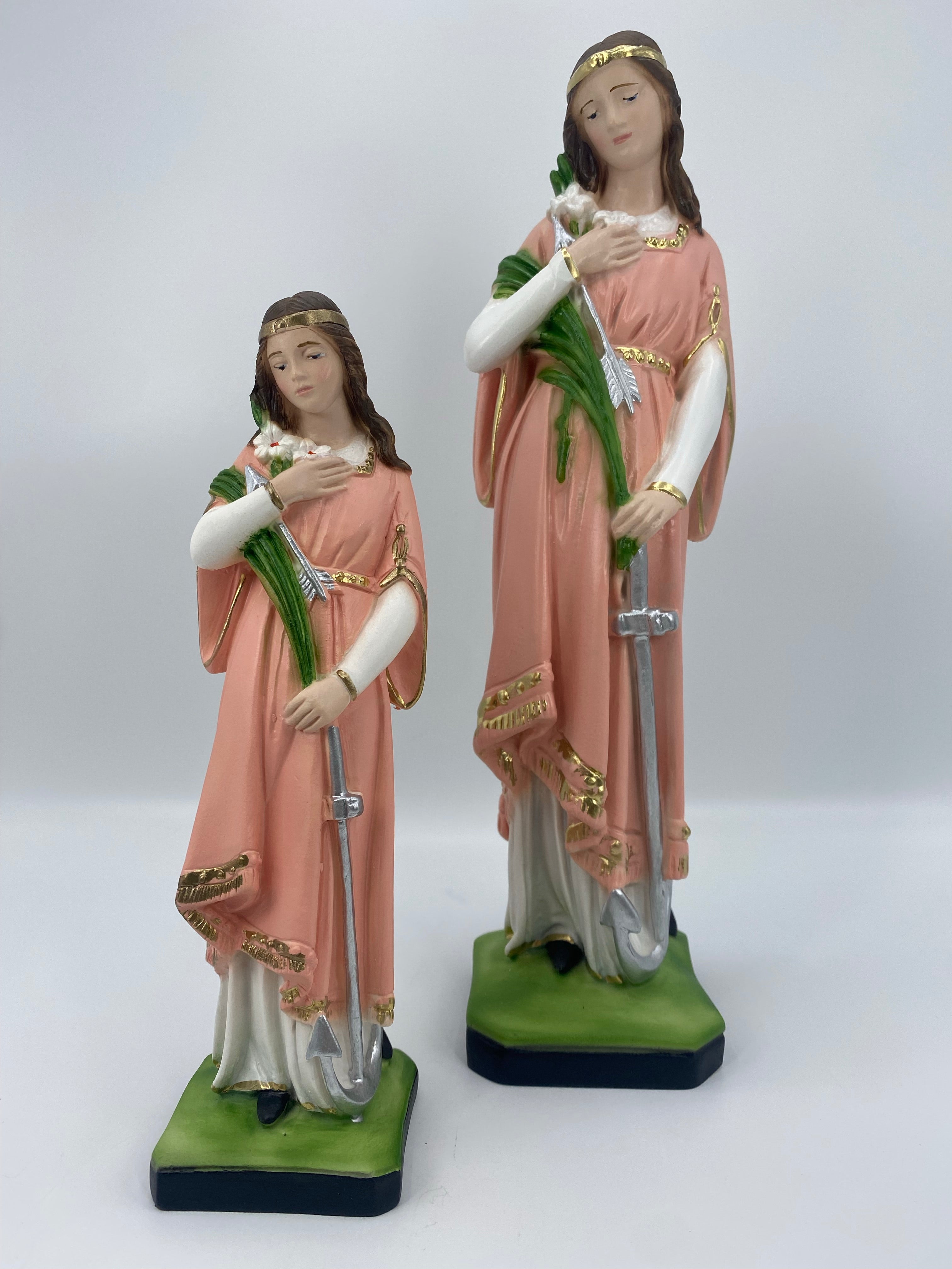The Faith Gift Shop Saint Philomena statue - Hand Painted in Italy - Our Tuscany Collection -Estatua de San Filomena