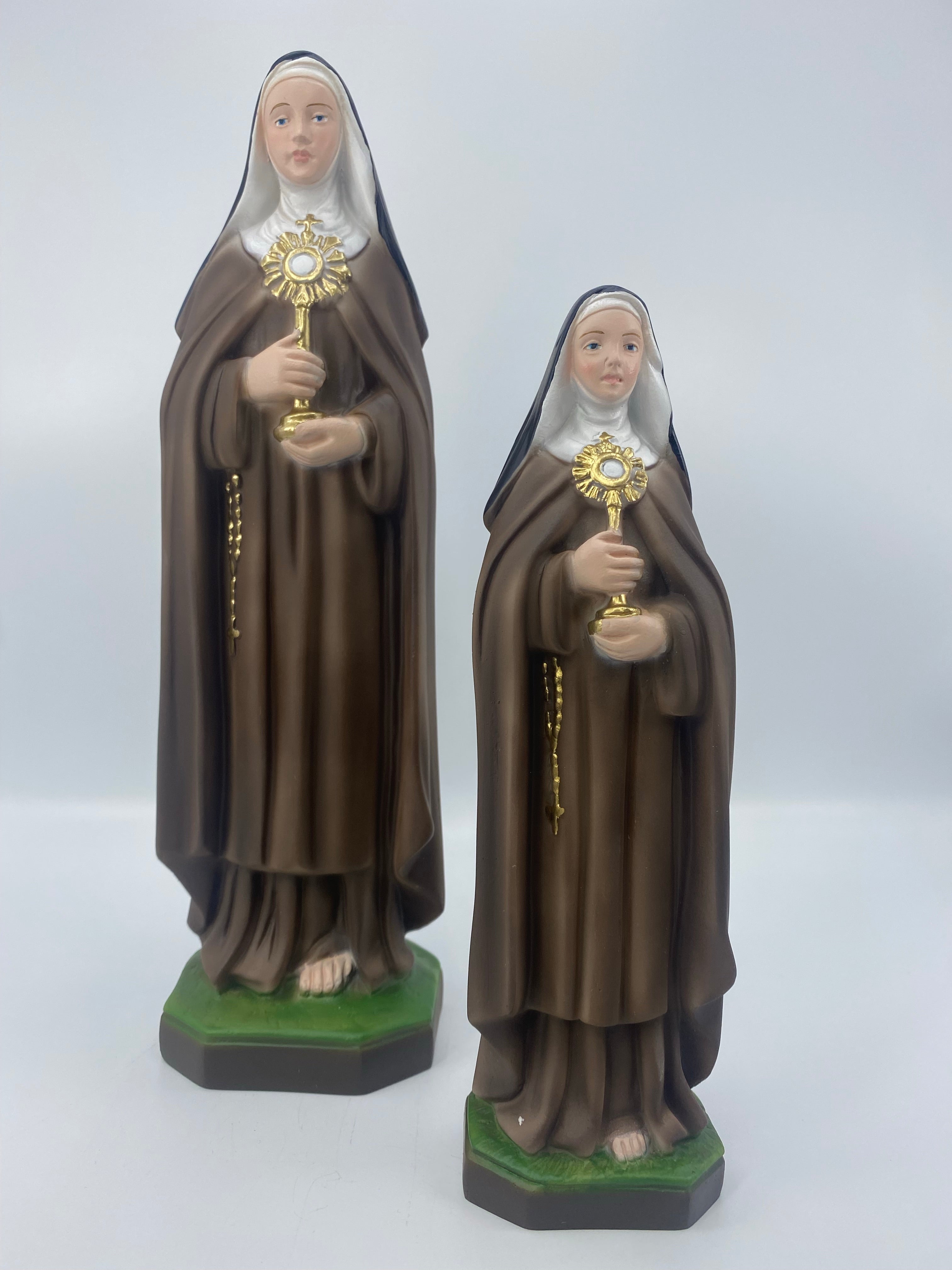 The Faith Gift Shop Saint Clare statue - Hand Painted in Italy - Our Tuscany Collection -Estatua de Santa Clara