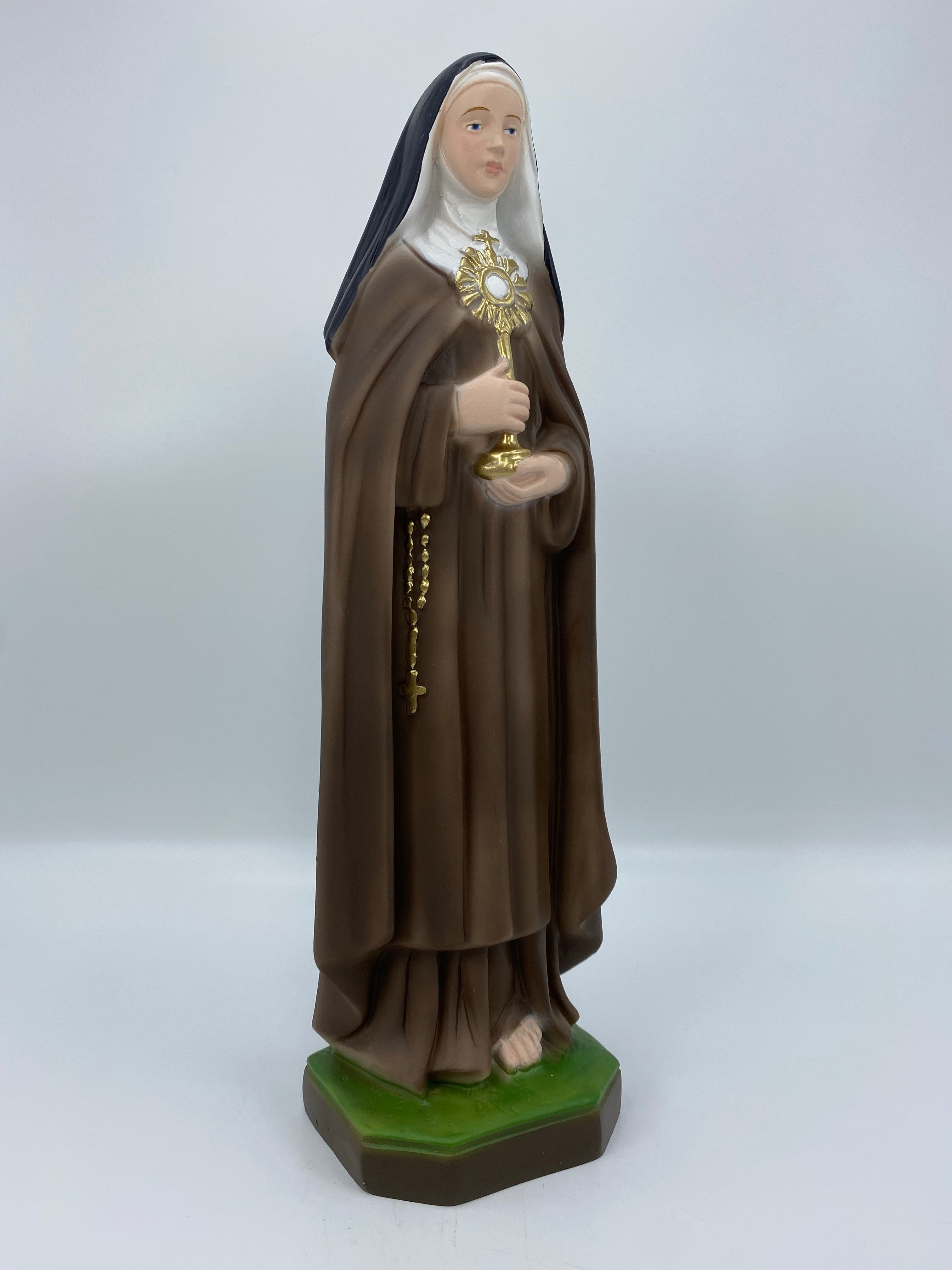 The Faith Gift Shop Saint Clare statue - Hand Painted in Italy - Our Tuscany Collection -Estatua de Santa Clara