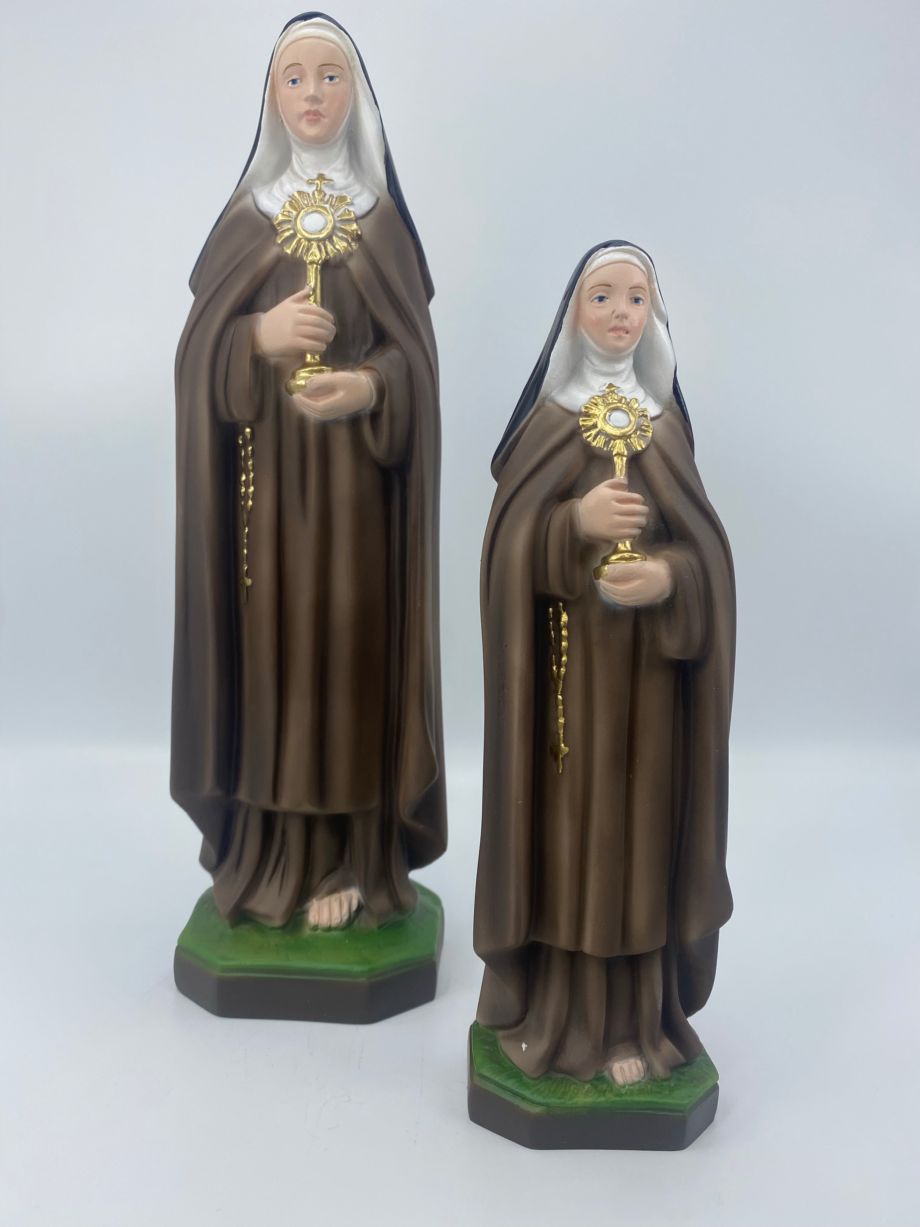 The Faith Gift Shop Saint Clare statue - Hand Painted in Italy - Our Tuscany Collection -Estatua de Santa Clara