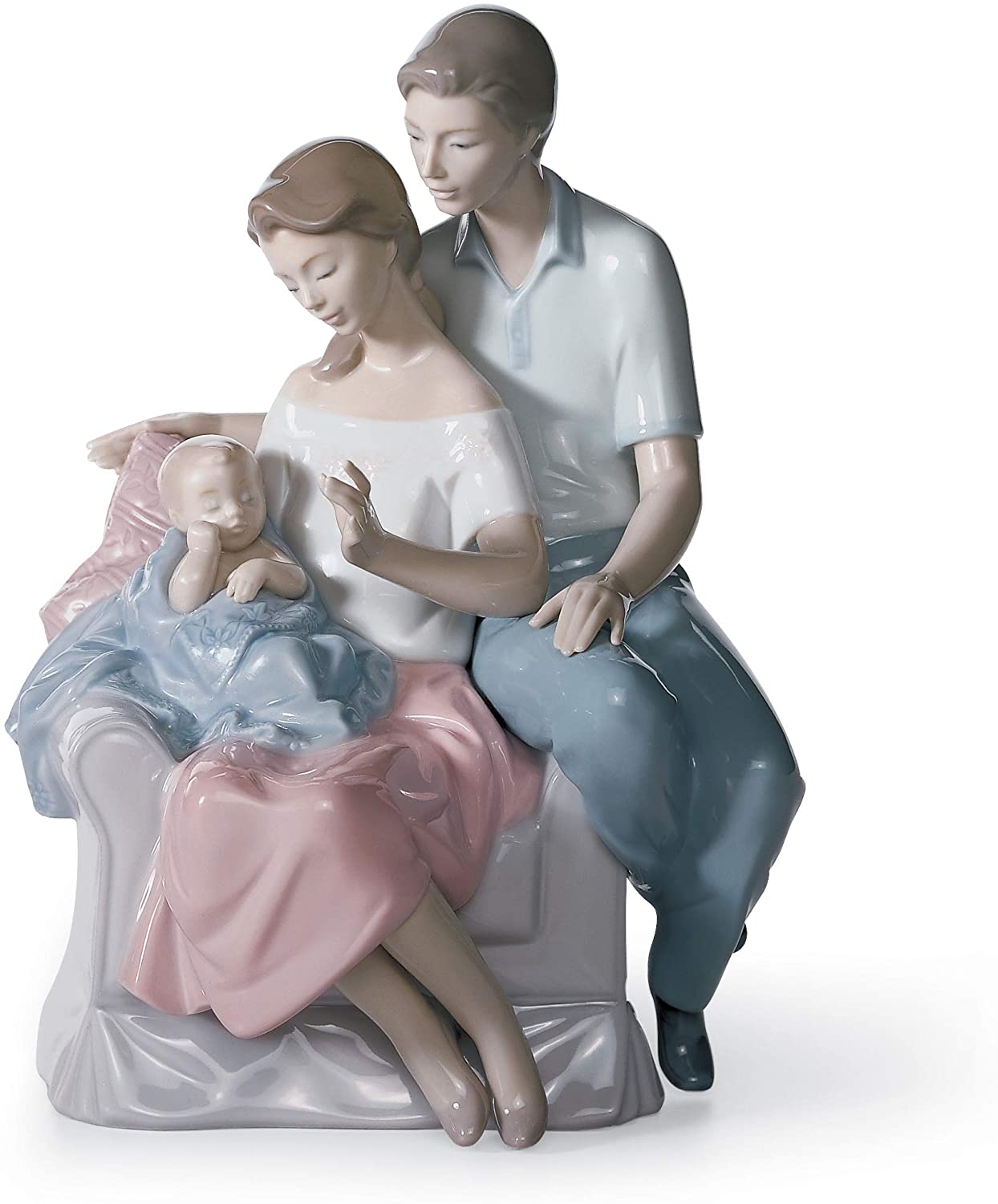 Figura Familiar Círculo de Amor de LLADRÓ. Figura Familiar de Porcelana.