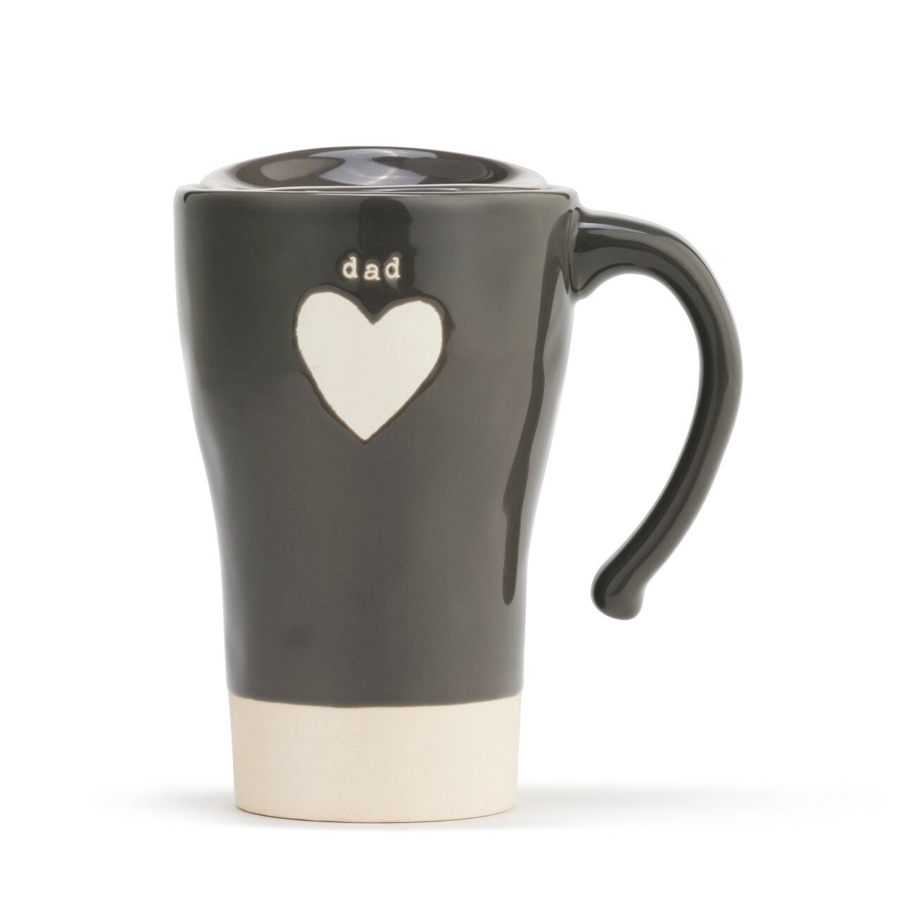 Taza de viaje con forma de corazón de papá