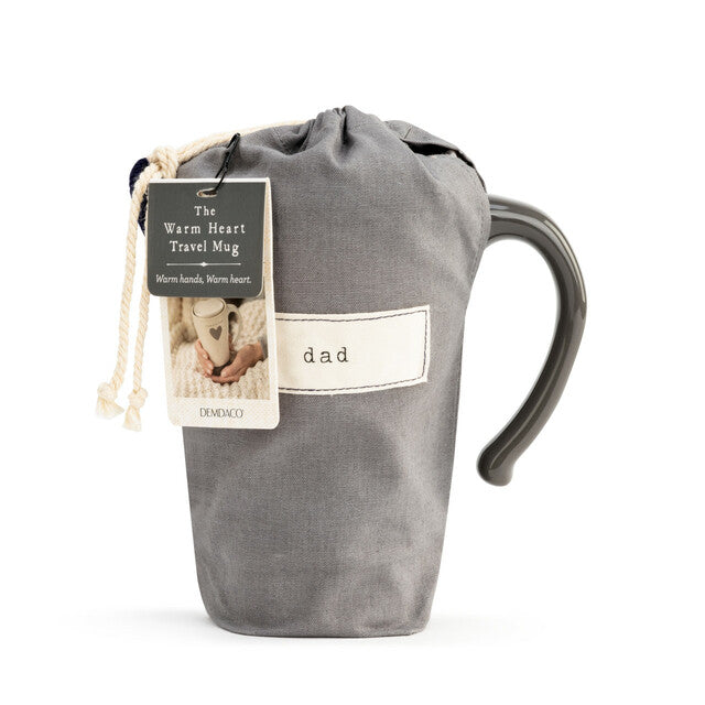 Taza de viaje con forma de corazón de papá