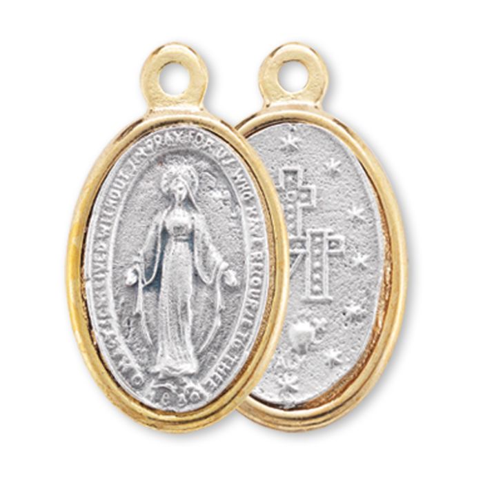 Medalla Milagrosa de Plata con Borde Dorado