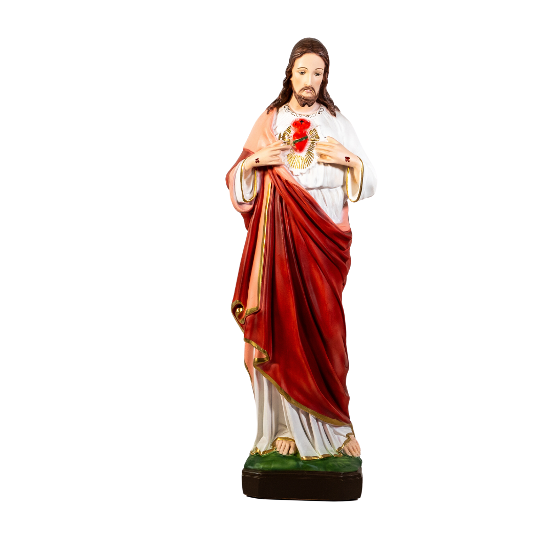 Estatua del Sagrado Corazón de Jesús de The Faith Gift Shop - Pintada a mano en Italia - Nuestra colección de Toscana - / Sagrado Corazon de Jesus