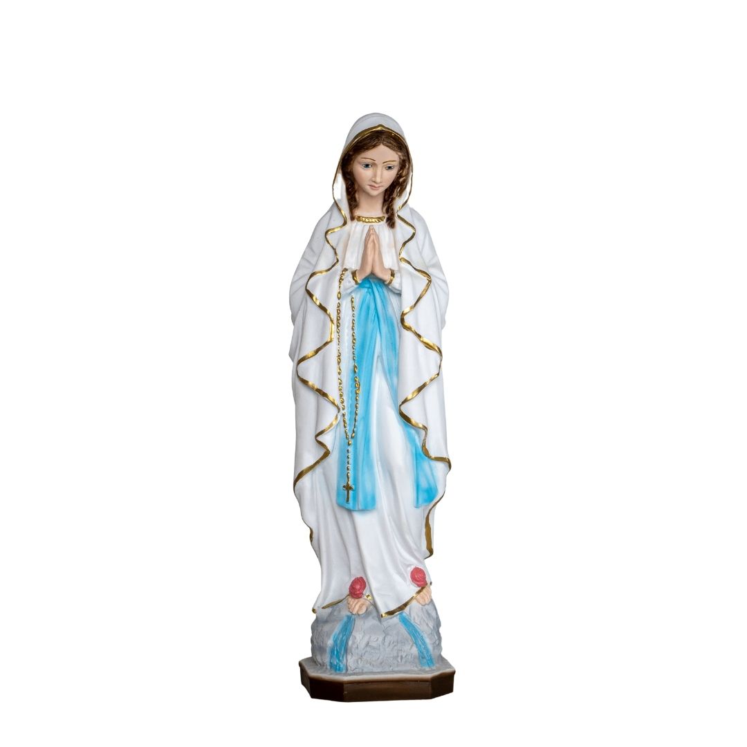 La tienda de regalos de la fe Nuestra Señora de Lourdes - Pintada a mano en Italia - Nuestra colección de Toscana - Nuestra Señora de Lourdes