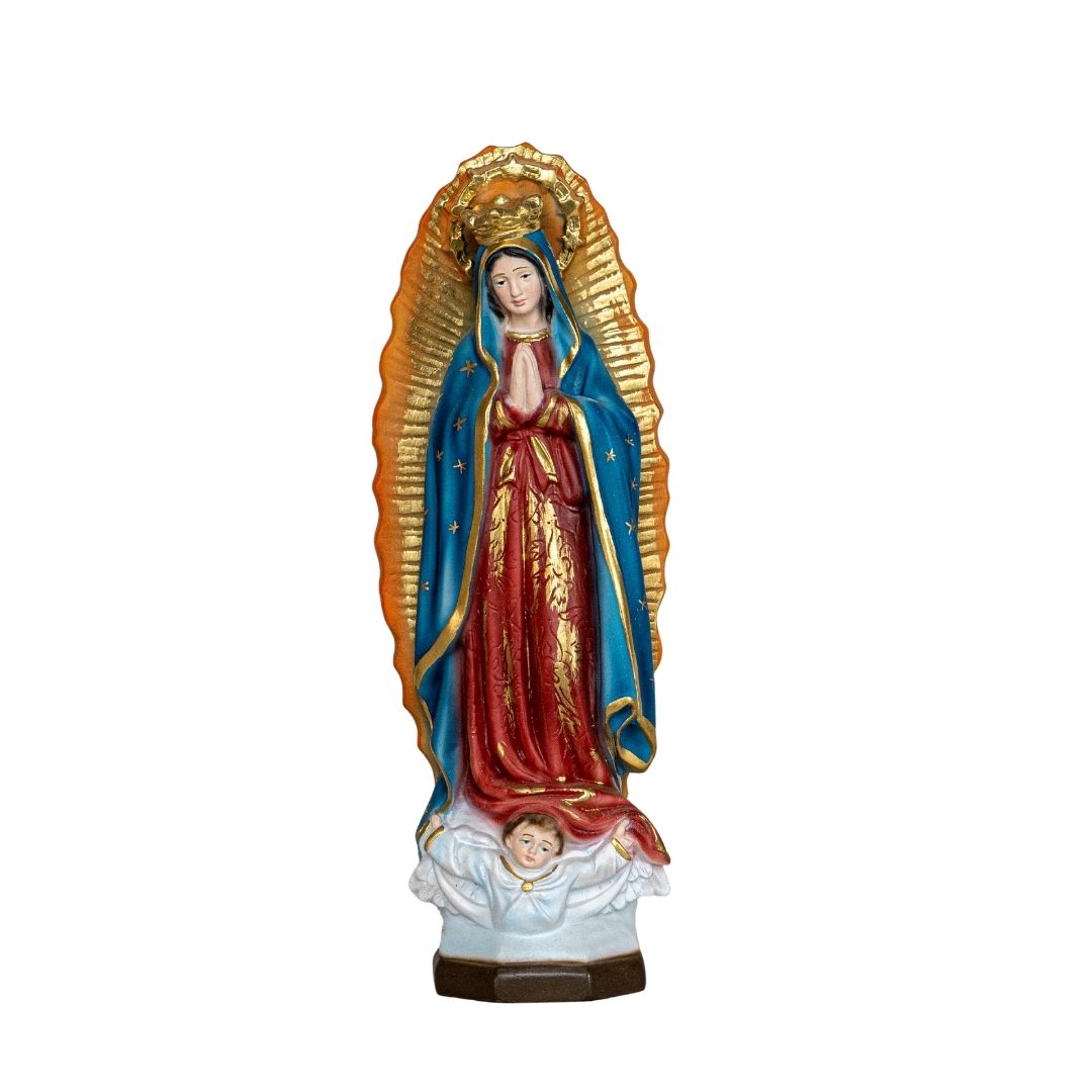 Estatua de Nuestra Señora de Guadalupe de The Faith Gift Shop - Pintada a mano en Italia - Nuestra colección de Toscana - Estatua de La Virgen de Guadalupe