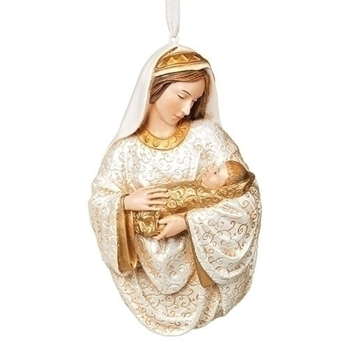 Adorno de María con bebé de 5,5" de alto