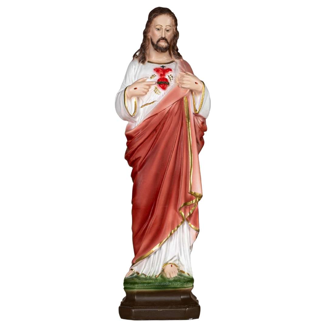 Estatua del Sagrado Corazón de Jesús de The Faith Gift Shop - Pintada a mano en Italia - Nuestra colección de Toscana - / Sagrado Corazon de Jesus