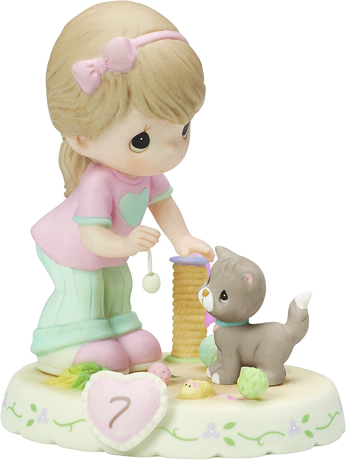 Precious Moments, Growing In Grace, Age 7, Bisque Porcelain Figurine
