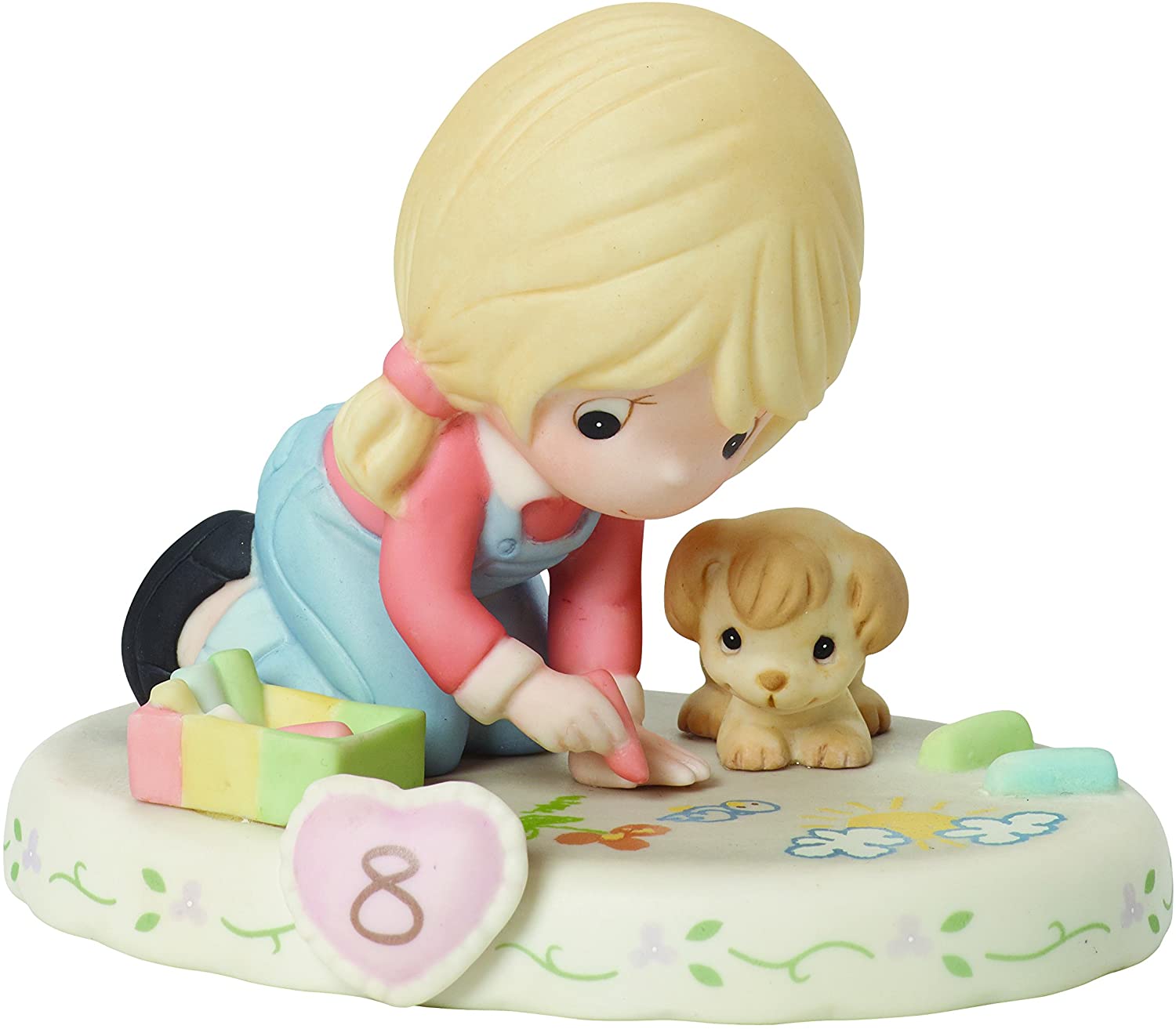 Precious Moments, Growing In Grace, Age 8, Bisque Porcelain Figurine