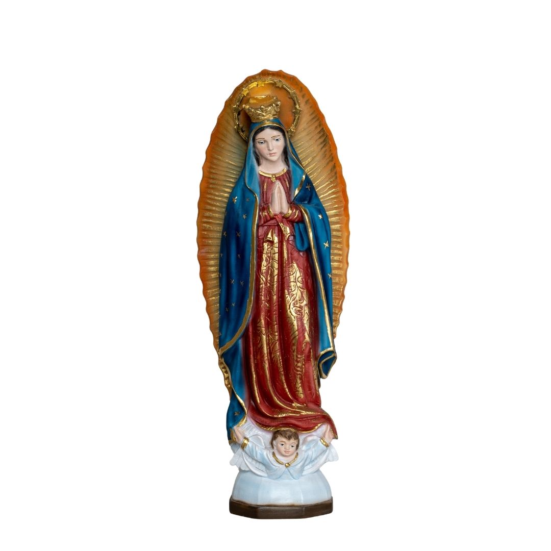 Estatua de Nuestra Señora de Guadalupe de The Faith Gift Shop - Pintada a mano en Italia - Nuestra colección de Toscana - Estatua de La Virgen de Guadalupe