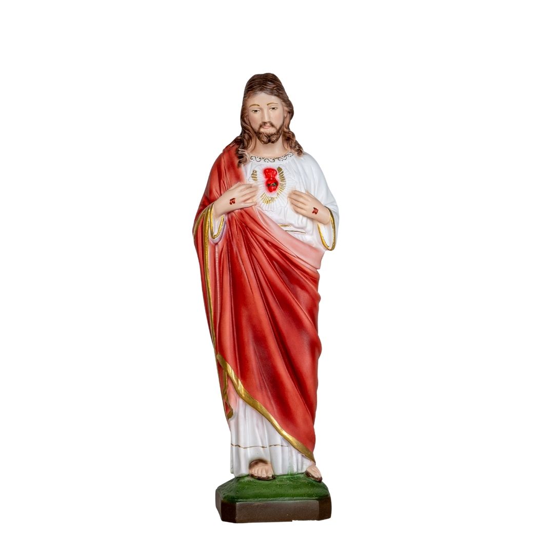 Estatua del Sagrado Corazón de Jesús de The Faith Gift Shop - Pintada a mano en Italia - Nuestra colección de Toscana - / Sagrado Corazon de Jesus
