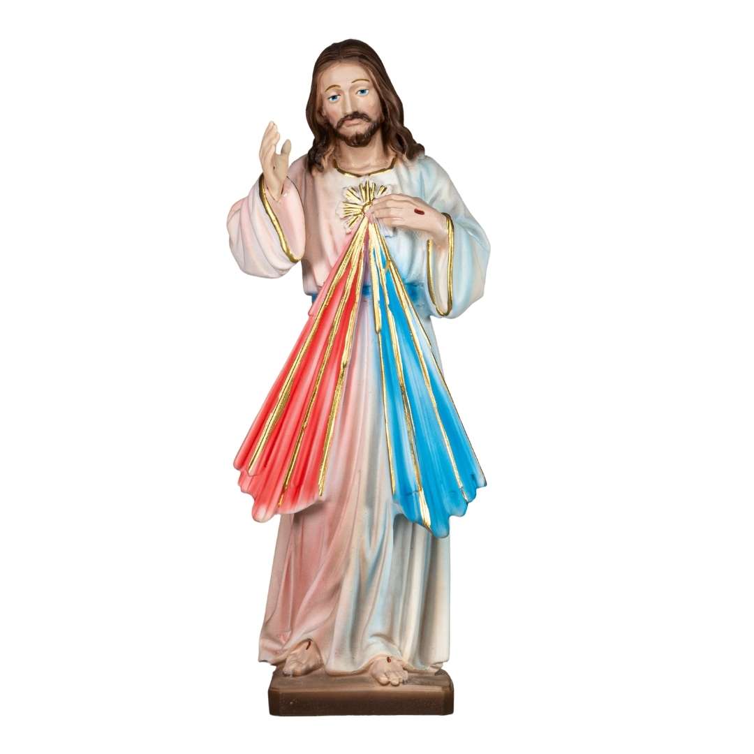 Estatua de la Divina Misericordia de The Faith Gift Shop - Pintada a mano en Italia - Nuestra colección de Toscana - Imagen de la Divina Misericordia