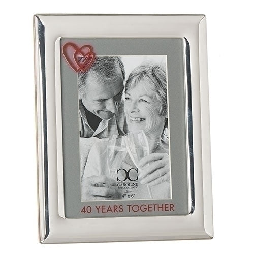Marco de 40 años juntos de 8,5" de alto, 4 x 6; Colección Caroline 