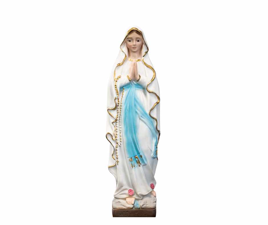La tienda de regalos de la fe Nuestra Señora de Lourdes - Pintada a mano en Italia - Nuestra colección de Toscana - Nuestra Señora de Lourdes